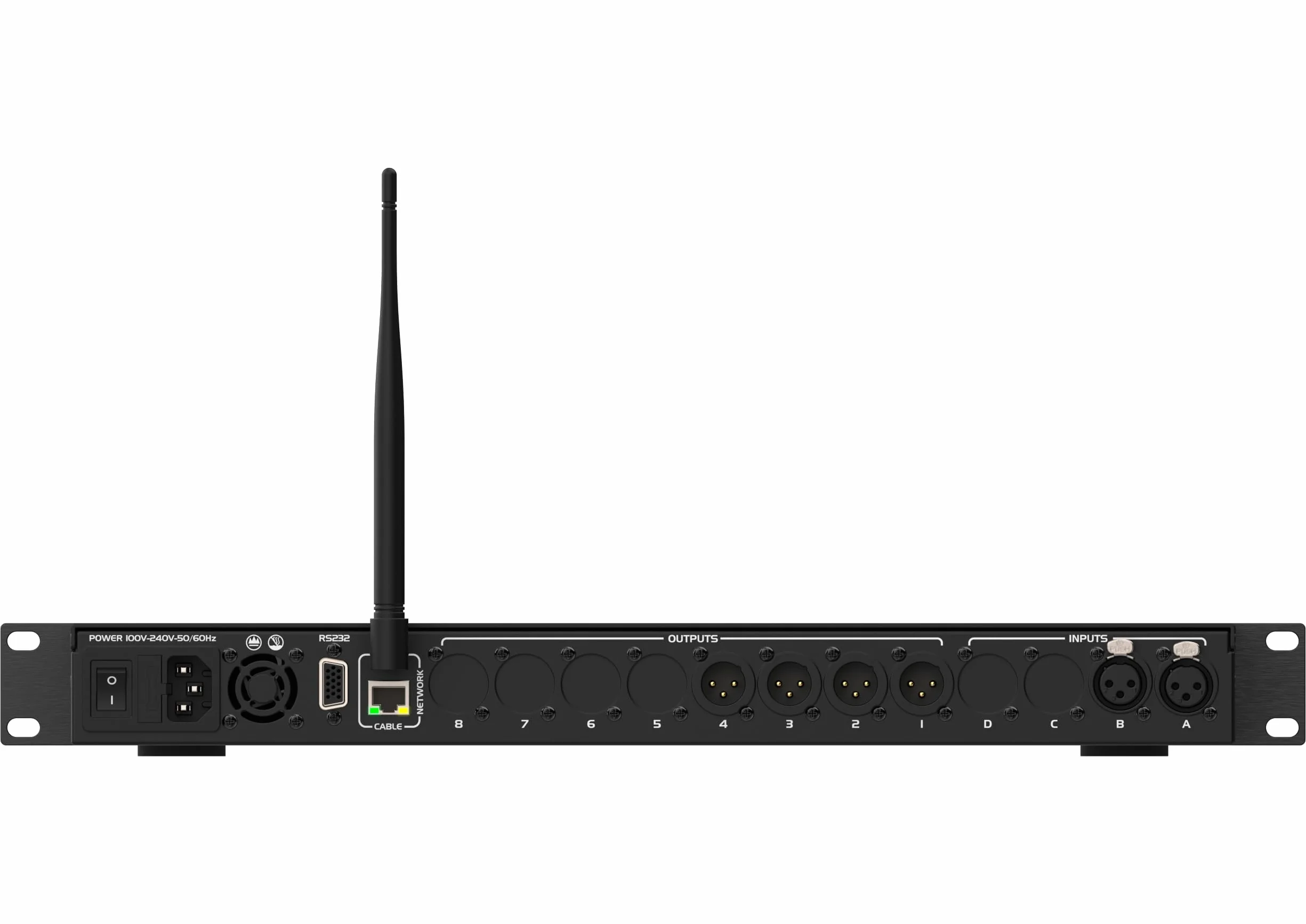 Audibax ADP 24 DSP Procesador de Sonido/Crossover Digital 19" 4 Canales de Salida