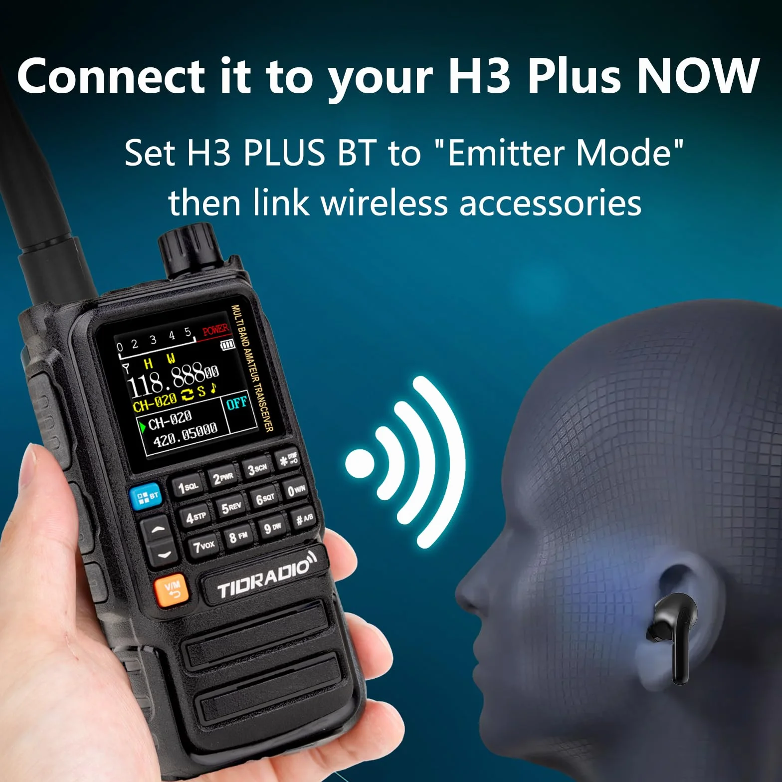 TIDRADIO TD-H3 Plus walkie Talkie Largo Alcance-1 Paquete