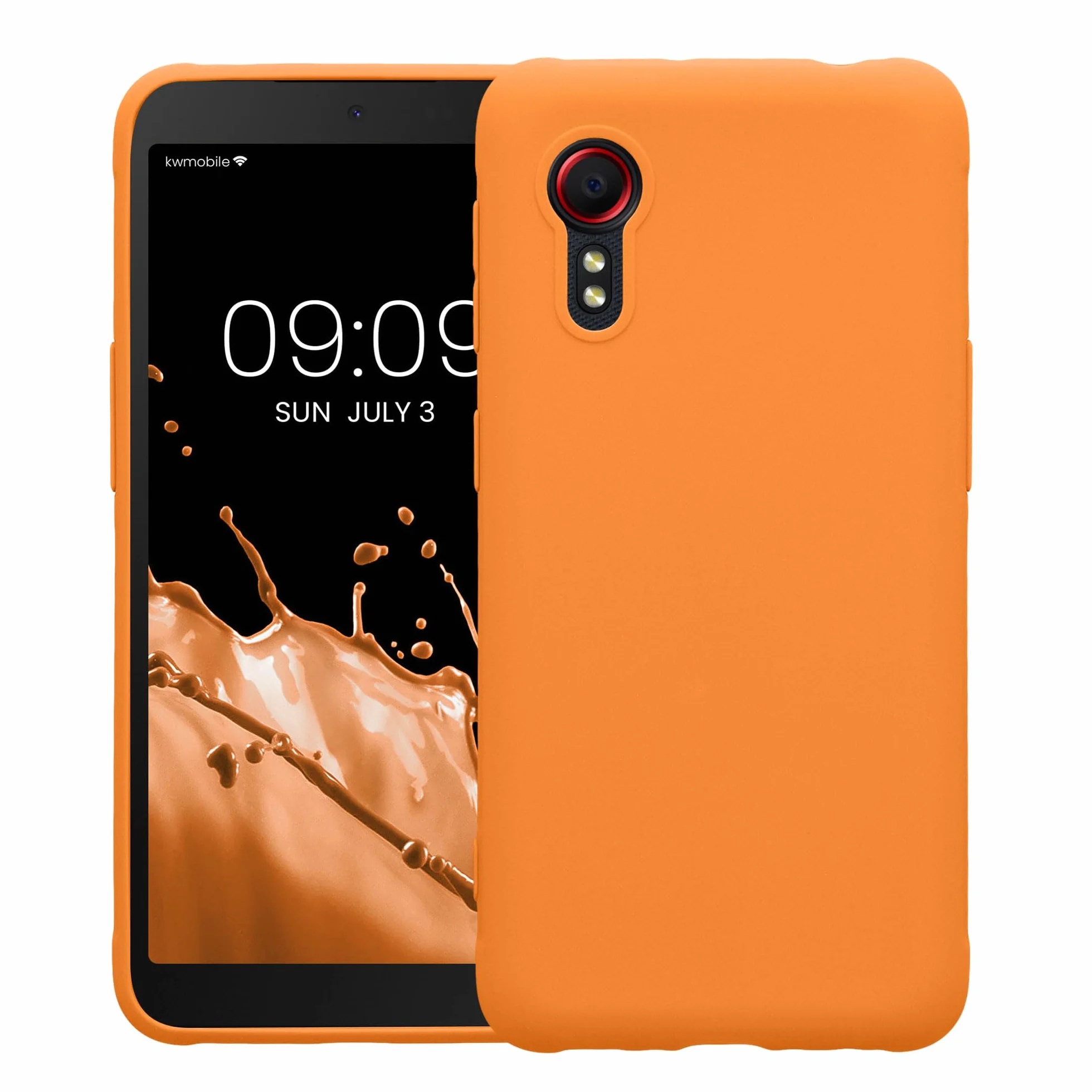 kwmobile Funda Samsung Galaxy Xcover 5 Carcasa TPU Silicona Naranja