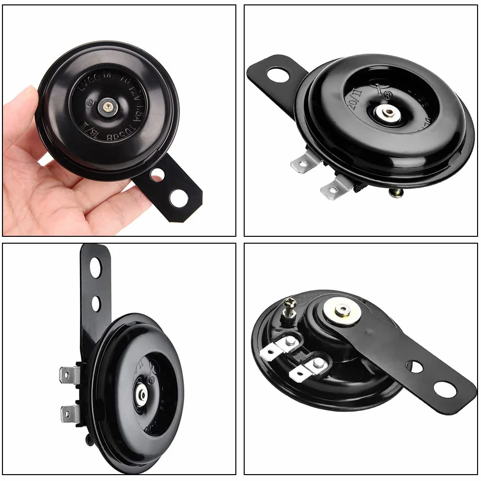 Claxon Moto, Bocina, 12V Moto Bocinas Cuerno Universal, Universal Moto Auto Bocinas Kit Ruidoso, Bocina Electrica Impermeable Universal de la Moto 12V 105dB, Motocicleta Altavoz de Bocina Ruidosa