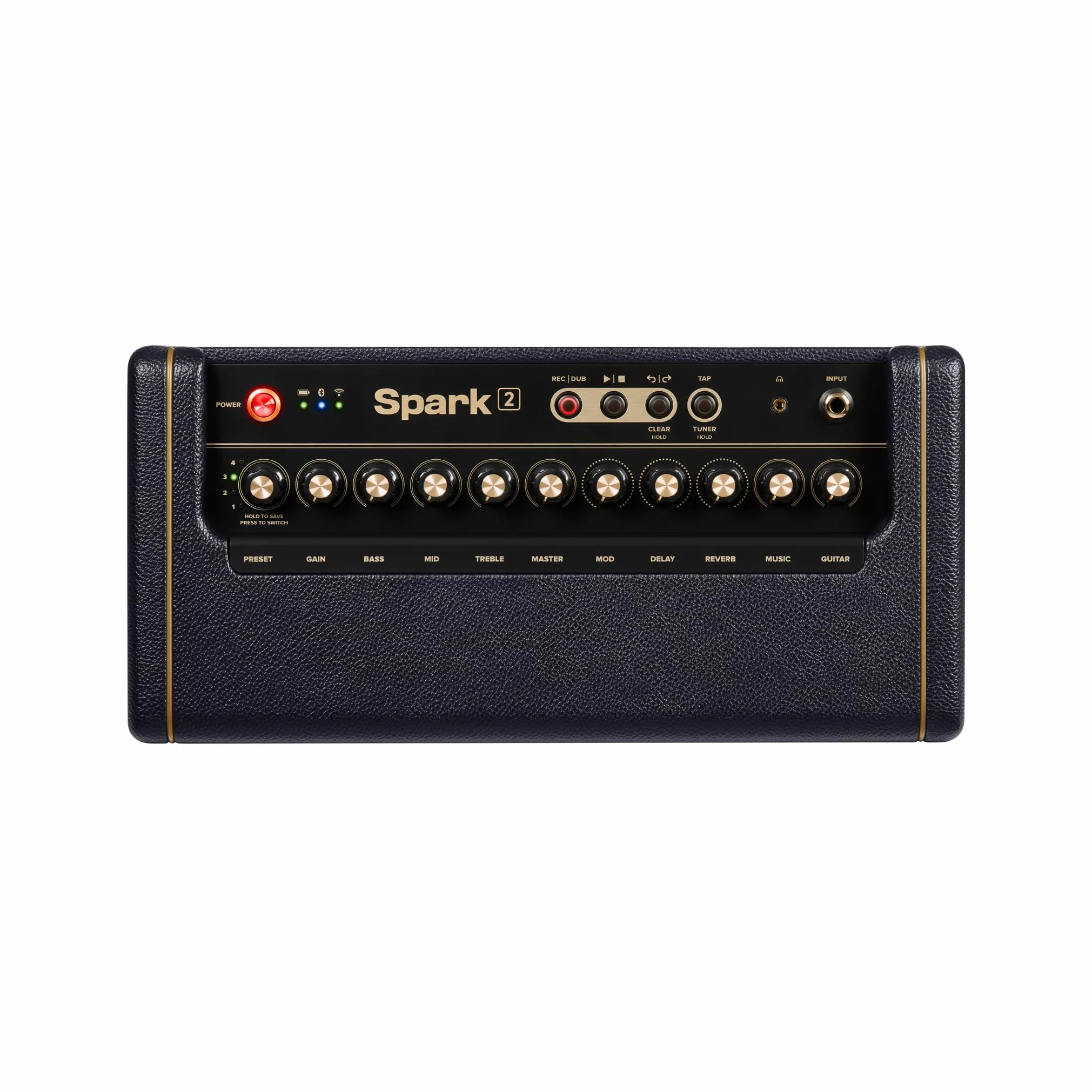Positive Grid Spark 2: Amplificador de práctica para Guitarra de 50 W y Altavoz Bluetooth con Looper más App Inteligente para Guitarra eléctrica, acústica y bajo con Funciones IA.