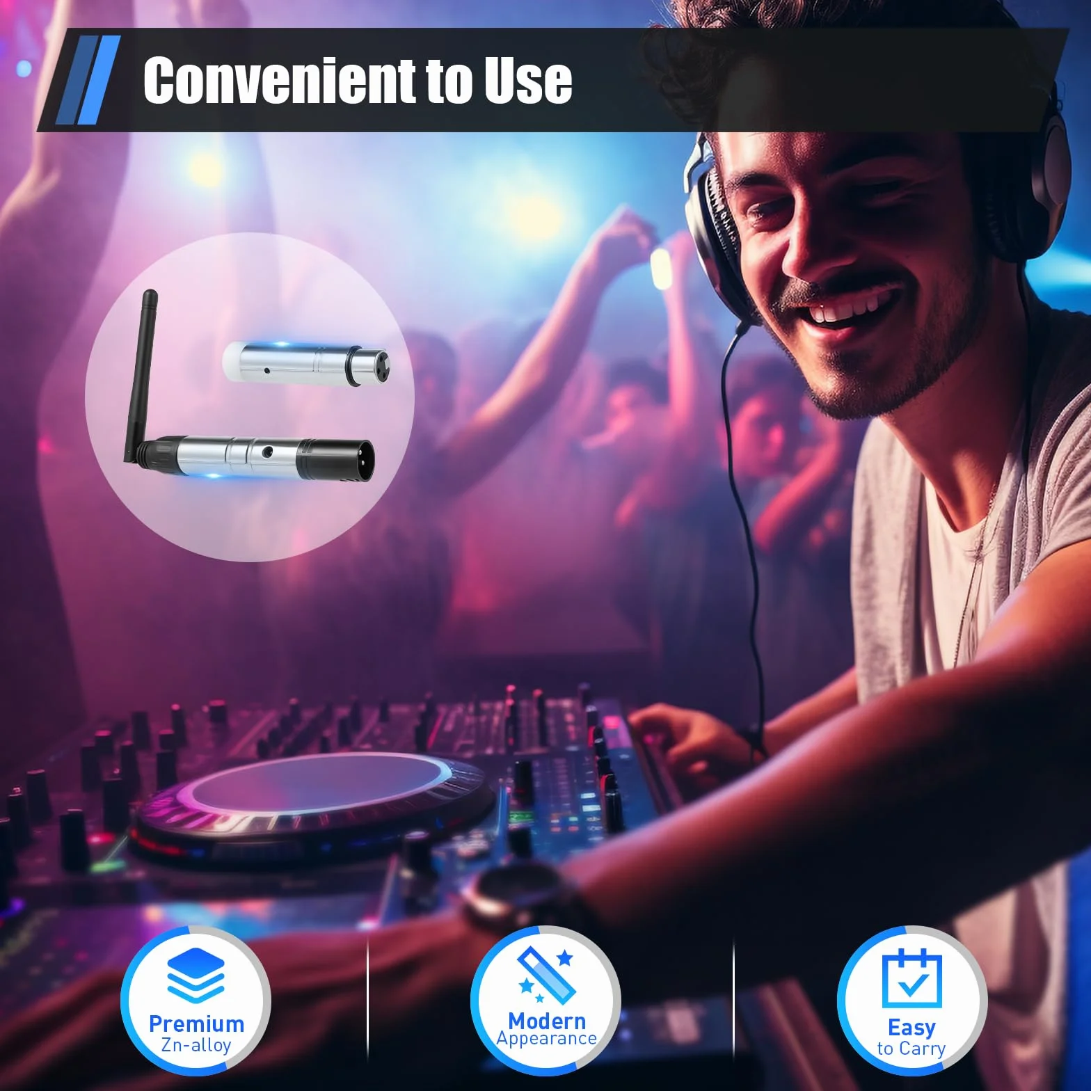 Controlador DMX Inalámbrico para Sistemas de Iluminación DJ