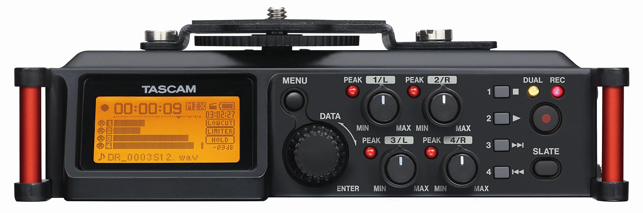 Tascam DR-70D – Grabadora de audio de 4 canales para cámaras DSLR