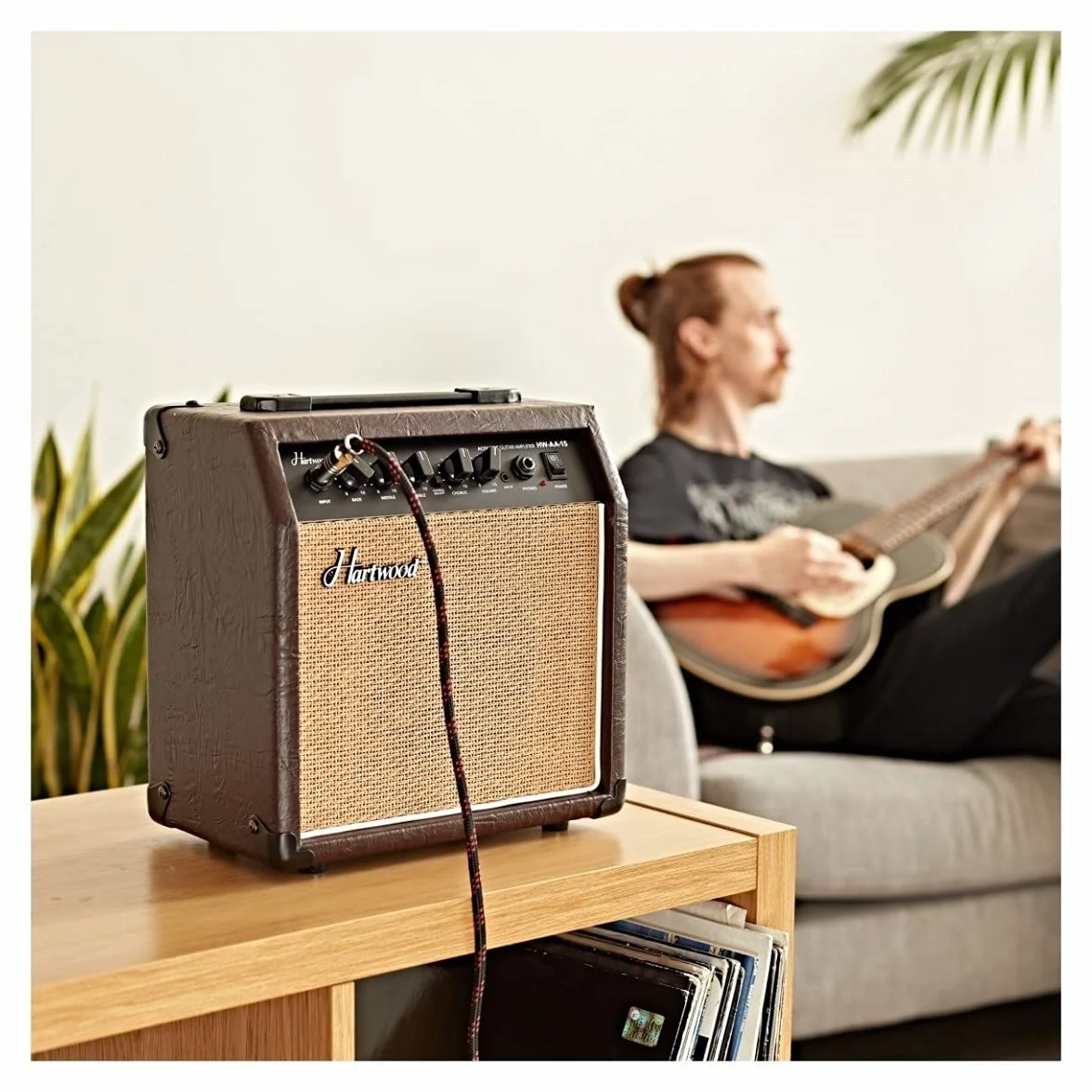 Hartwood Amplificador de Guitarra acústica de 15W con Chorus y Ecualizador de 3 Bandas