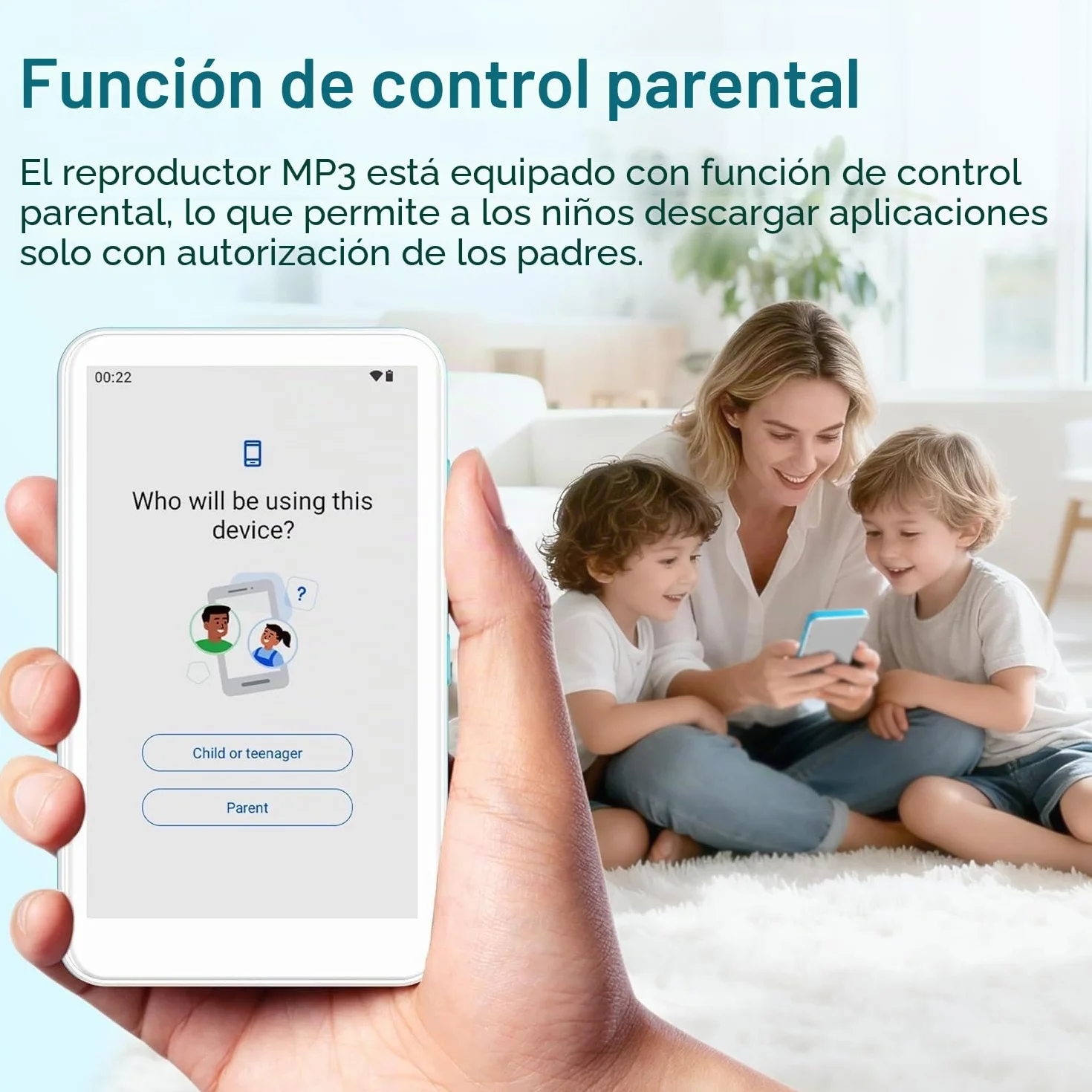 SWOFY D08 Reproductor MP3 Android 13 160GB Bluetooth WiFi 4 pulgadas Pantalla táctil