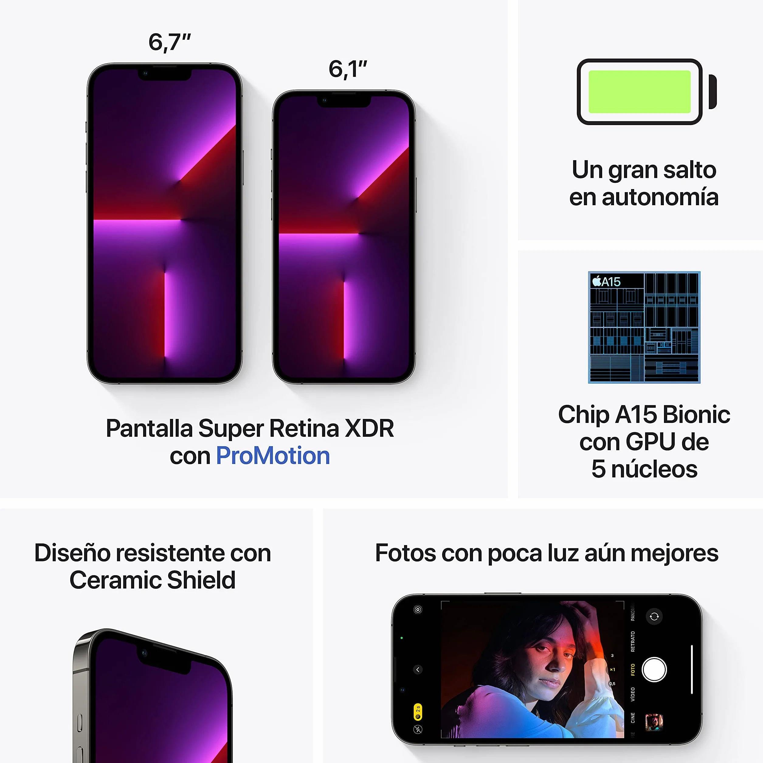 Apple iPhone 13 Pro MAX 256 GB - Grafito (Reacondicionado)
