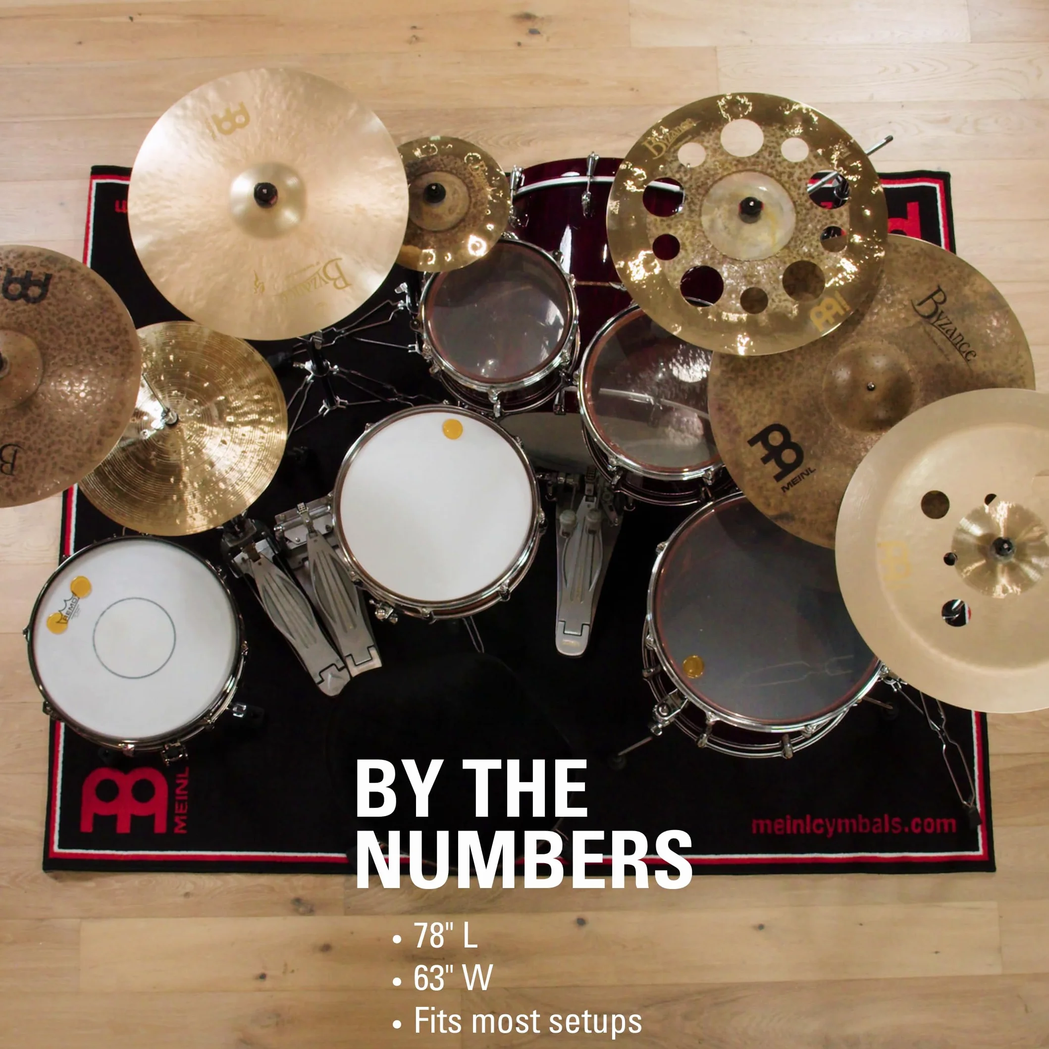 Meinl mdr-bk Tambor – Alfombra, color negro