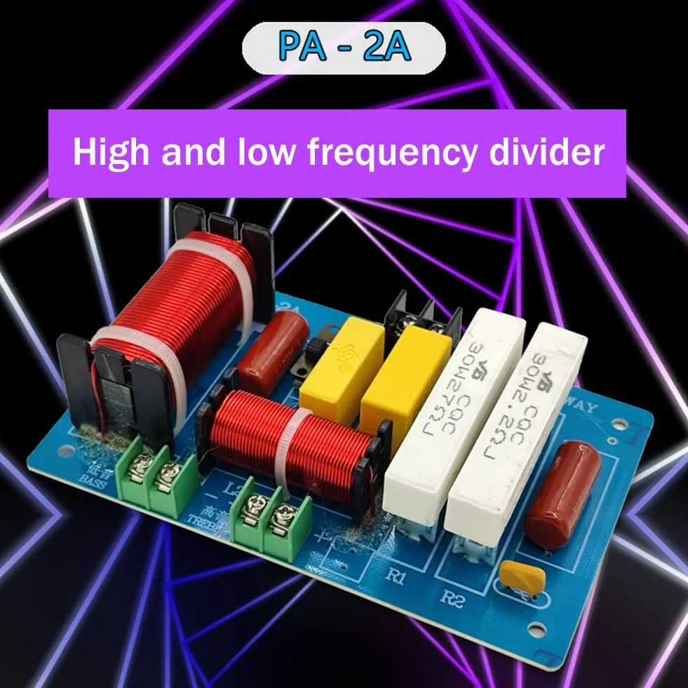 PA-2A 450W Divisor de Altavoz de Audio de 2 Vías Crossover Profesional