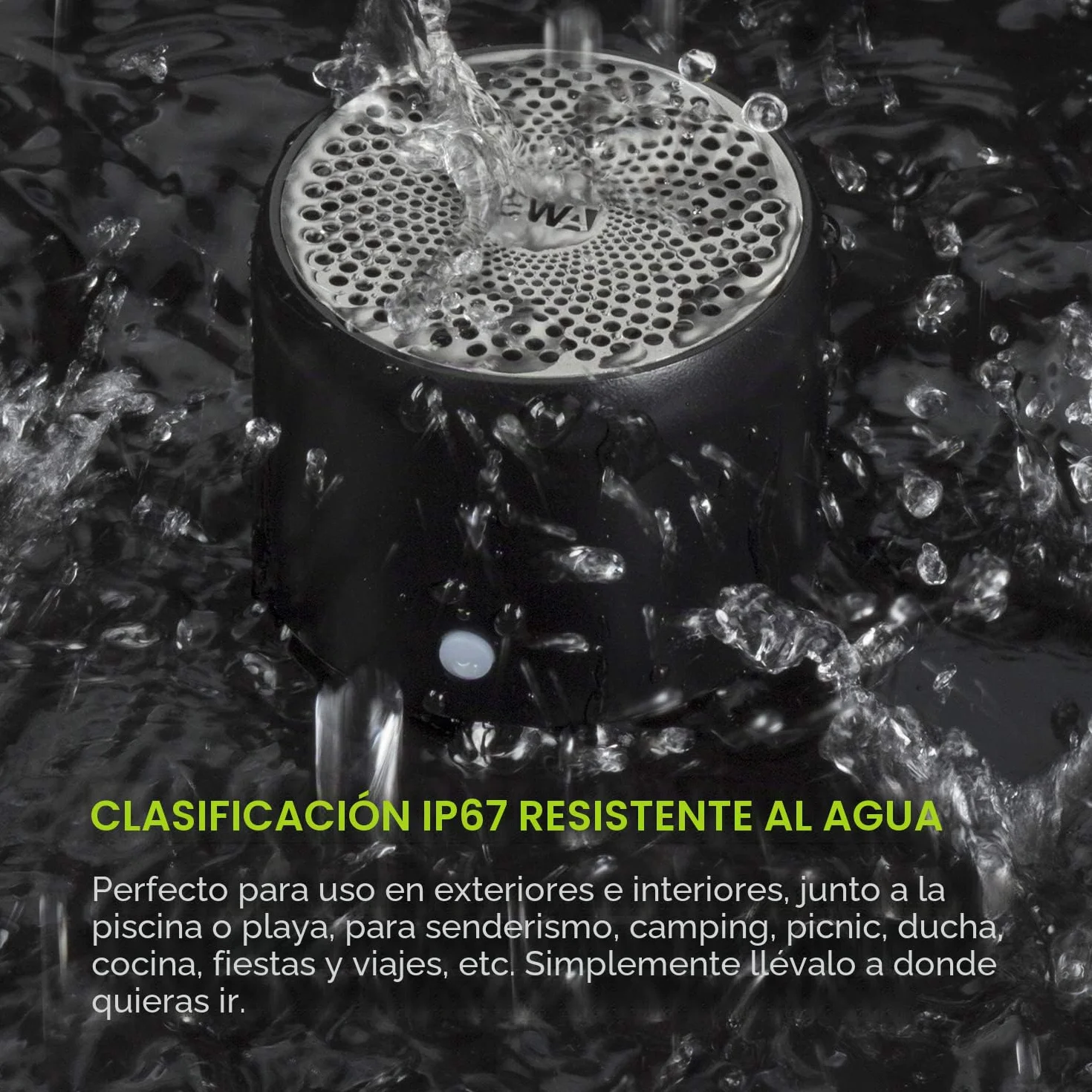 EWA A106 Pro Mini Altavoz Portátil Bluetooth Impermeable IP67 12 Horas Reproducción Negro