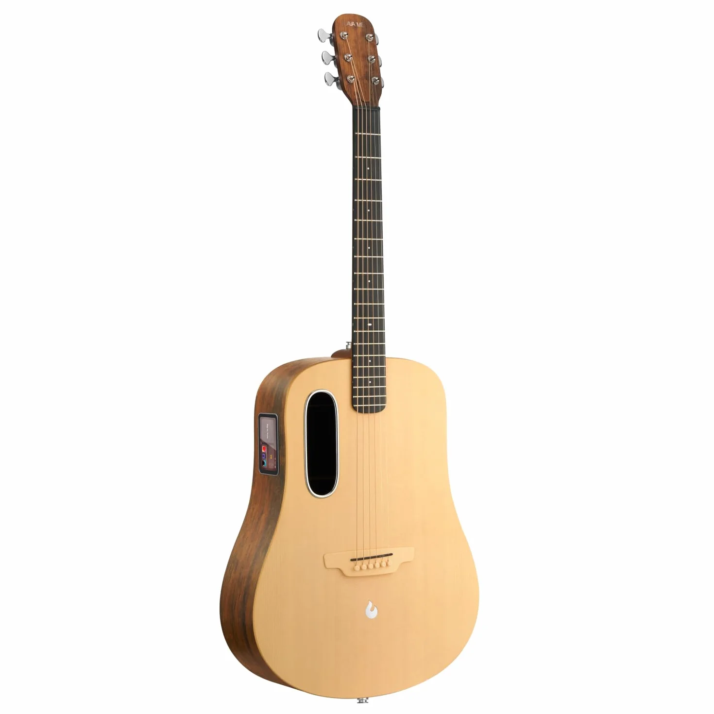 LAVA ME 4 Spruce - Guitarra electroacústica con sistema FreeBoost 2.0, guitarra inteligente con bolsa de flujo de aire, cable de datos, llave de cuello, soporta WiFi de 2,4 GHz y Bluetooth 5G (41