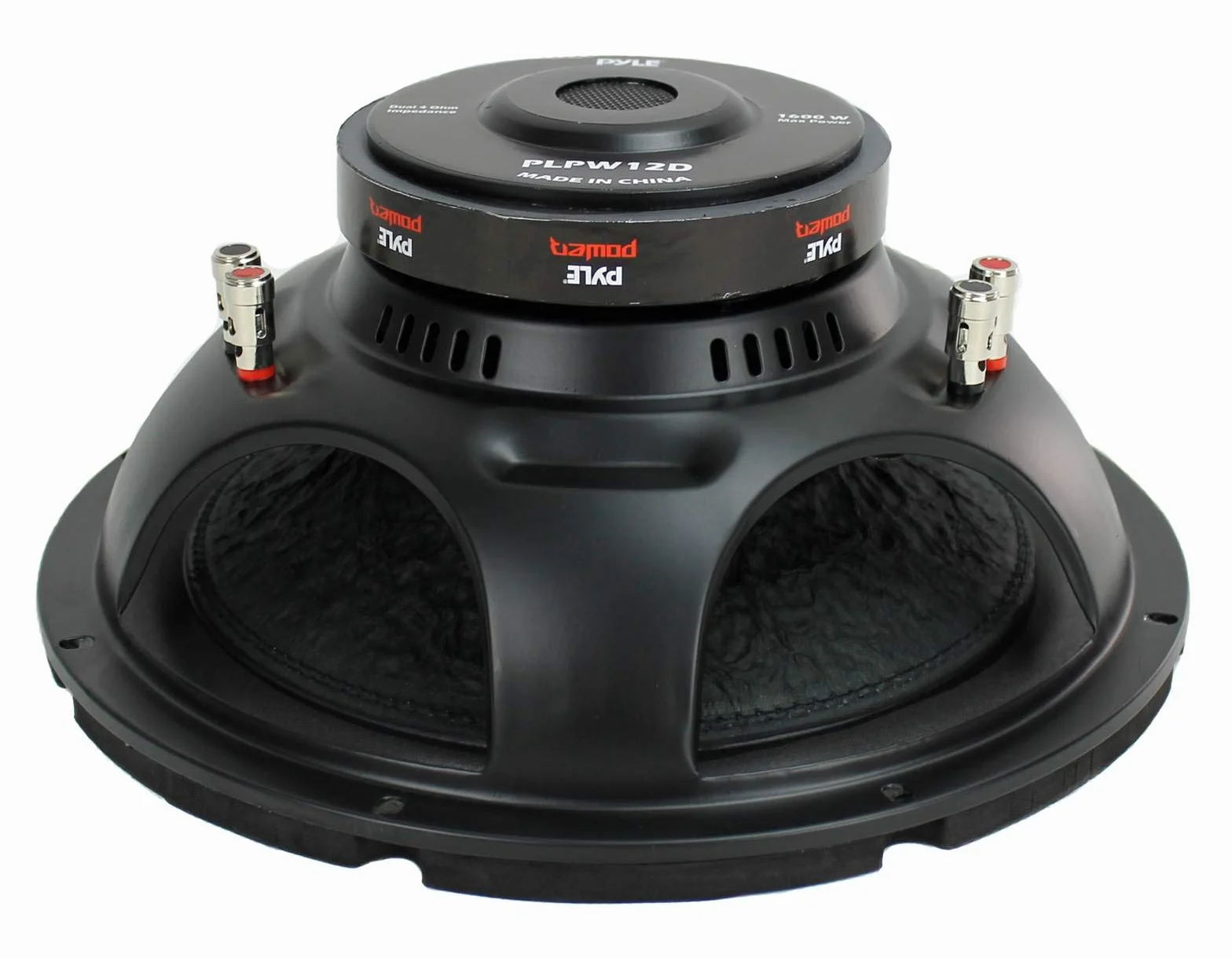 Pyle Subwoofer 12 Pulgadas 1600W 90 dB 40 Ohm Imán 60 oz Bobina Doble 2 Pulgadas Negro