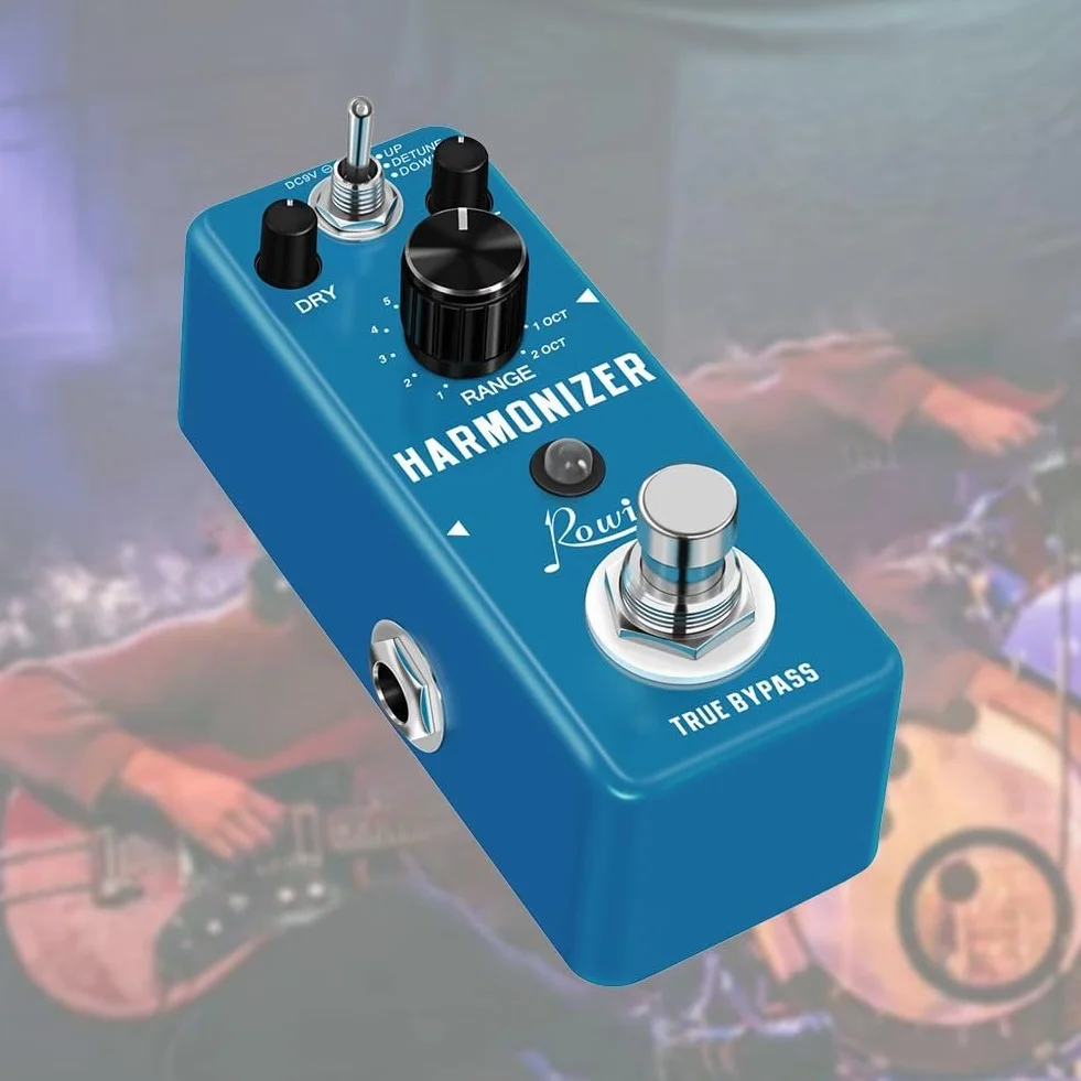 Pedal armonizador de guitarra, pedales de efecto de tono digital, True Bypass, con cambio de tono de precisión y modos, para efectos de sonido mejorados