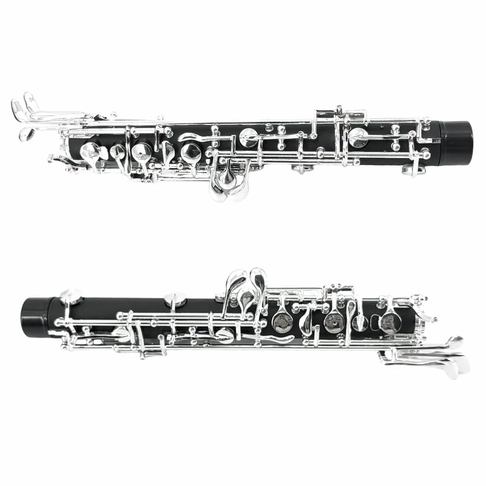 Yinfente Oboe Profesional Con Llave C Izquierda F - Resonancia Semiautomática, Ebonita/Palisandro + Piezas (Ebonita)