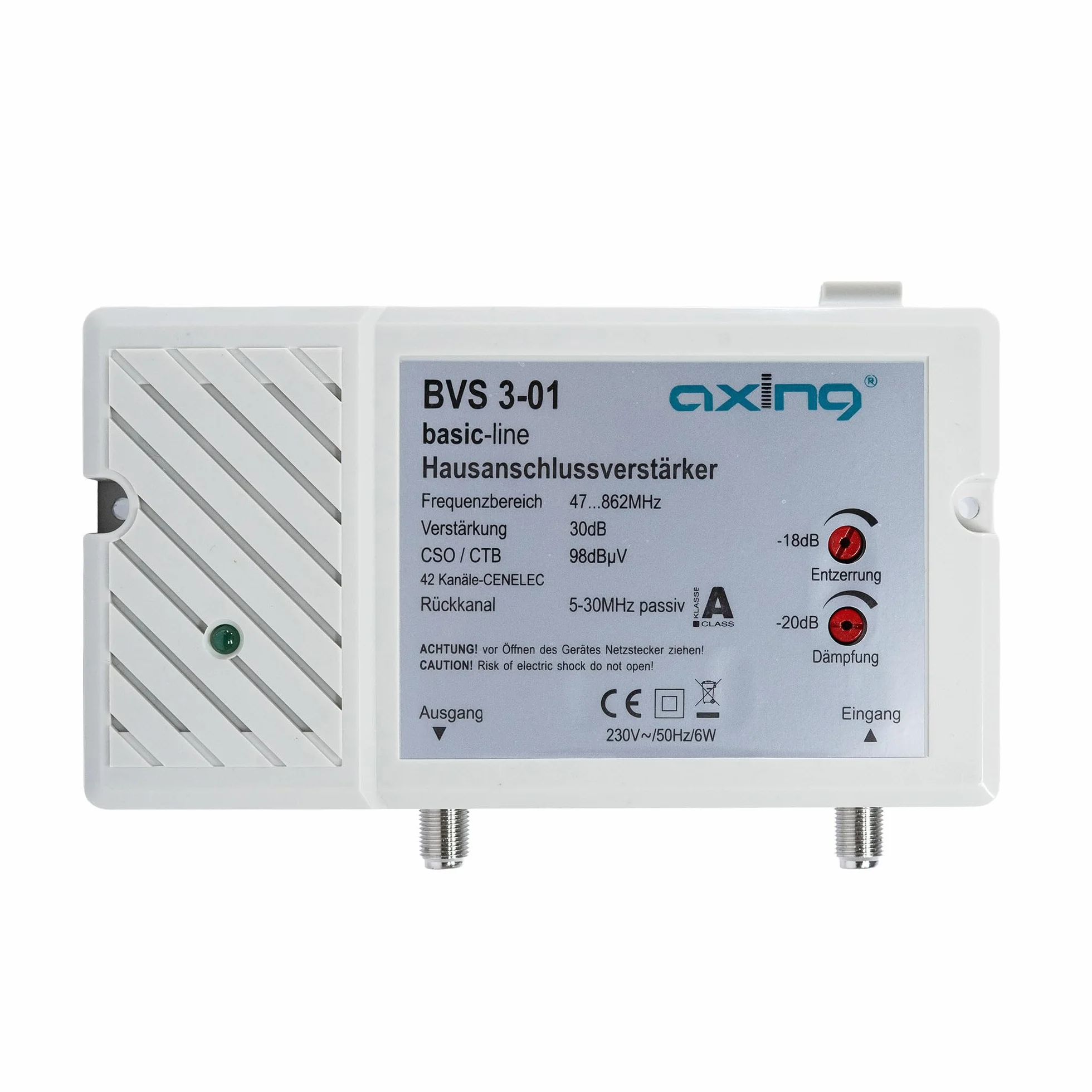 AXING - Amplificador de distribución, 30 dB de ganancia