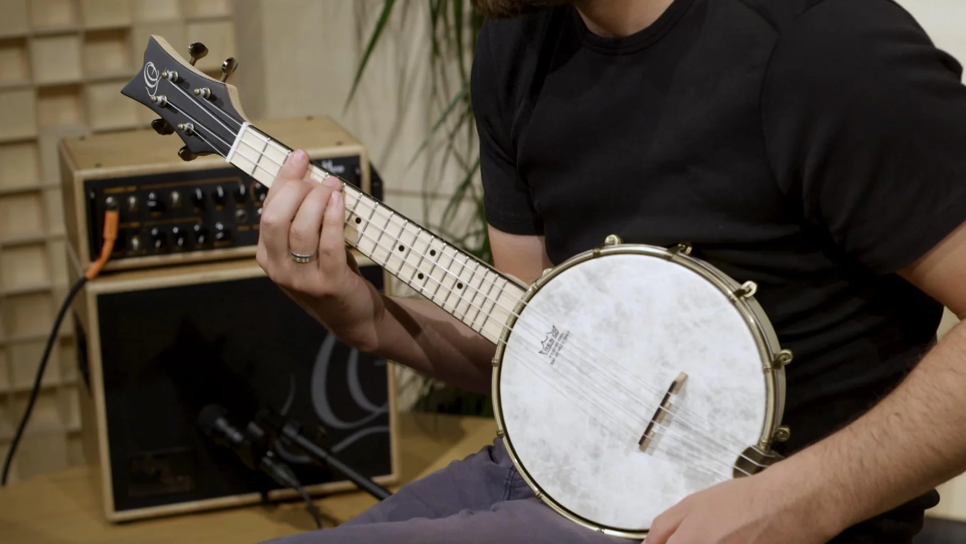 Ortega Banjolele de 4 cuerdas, Incluye funda, OUBJE90-MA-L