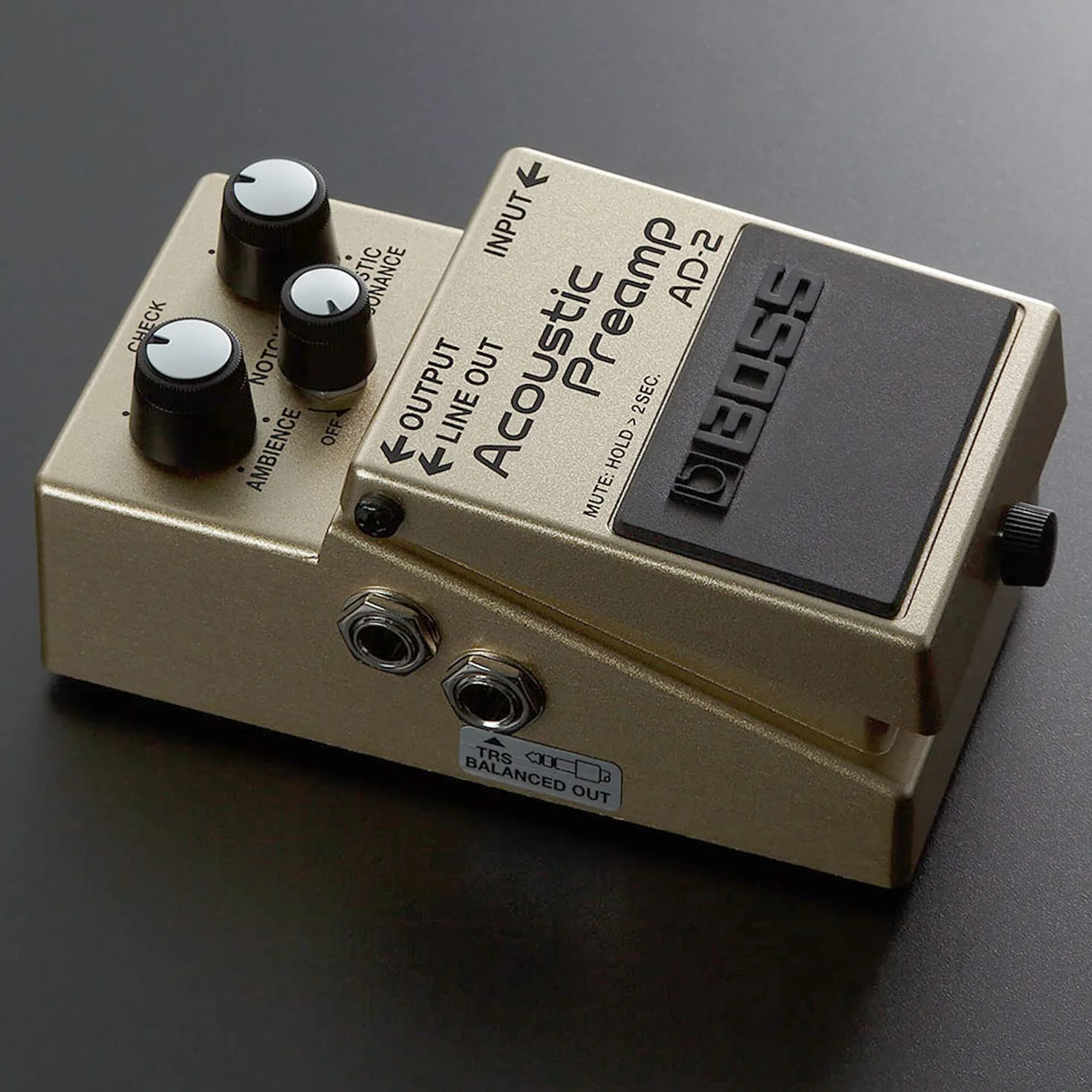 Boss AD-2 - Pedal de preamplificador acústico para guitarra acústica + fuente de alimentación keepdrum