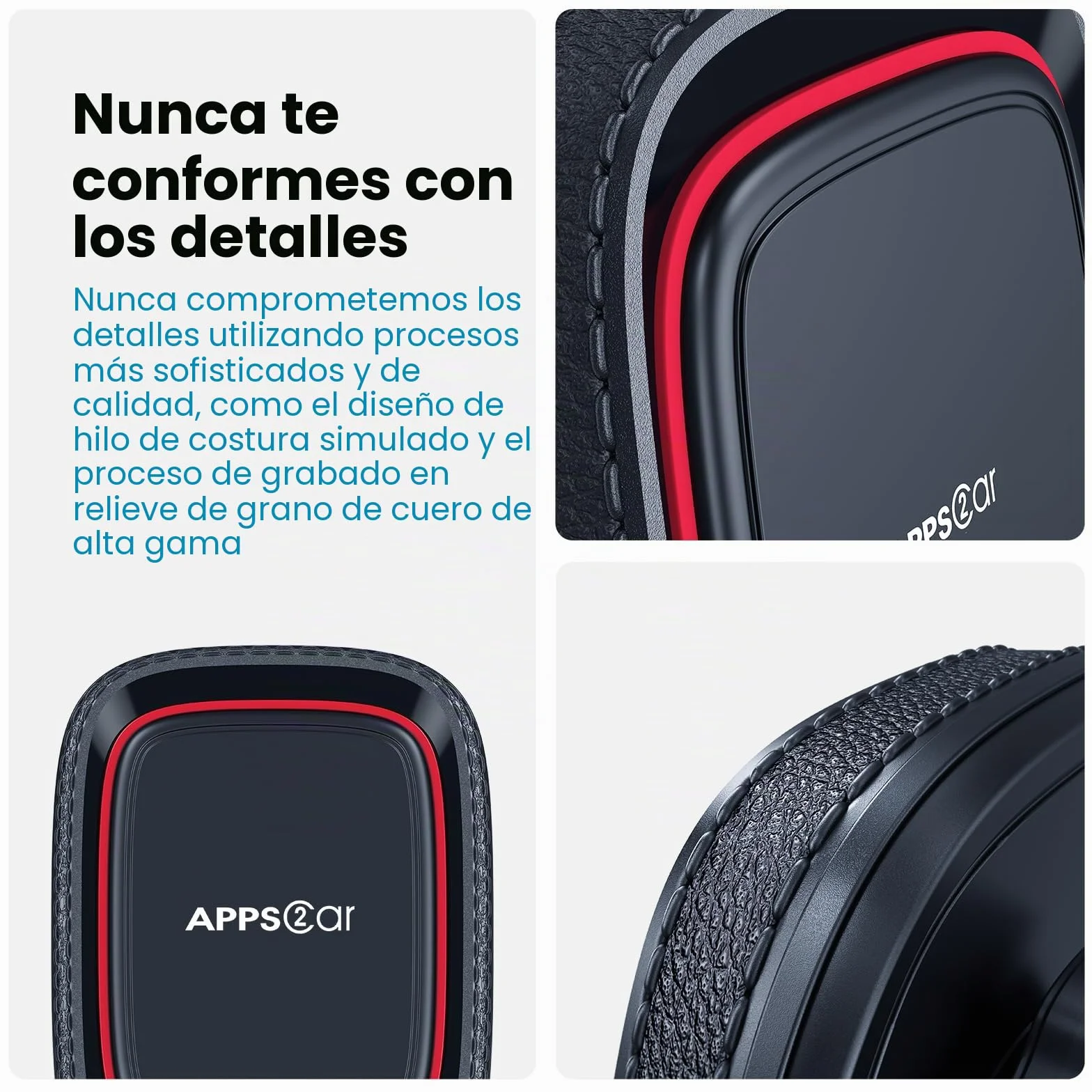 APPS2Car Soporte Magnético Universal para Teléfono Coche, Ventosa Parabrisas Salpicadero Ajustable, 6 Imanes Fuertes