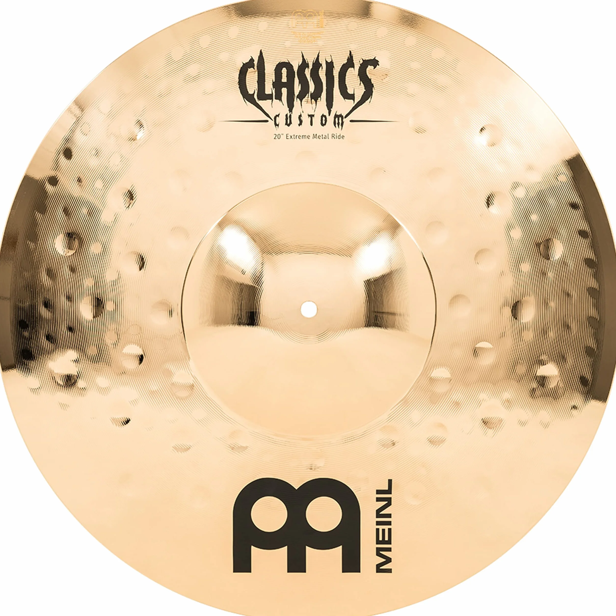 Meinl Cymbals Classics Custom Extreme Metal Plato Ride de 20 pulgadas (50,80cm) Platillos de Batería - Bronce B12, Acabado Brillante (CC20EMR-B)