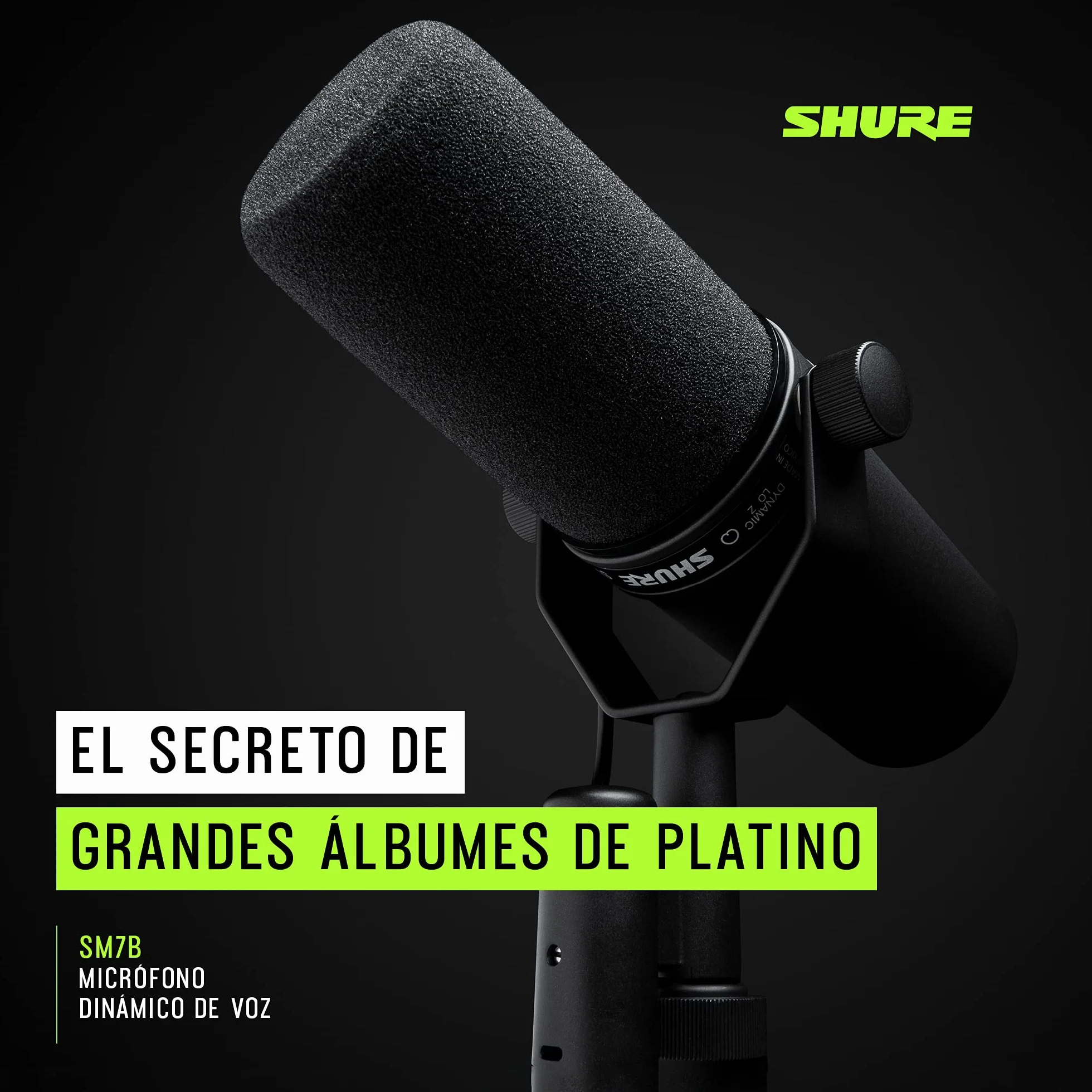 Shure SM7B - Micrófono dinámico cardioide, Proporciona un Sonido cálido para radiodifusión, podcasts y grabación