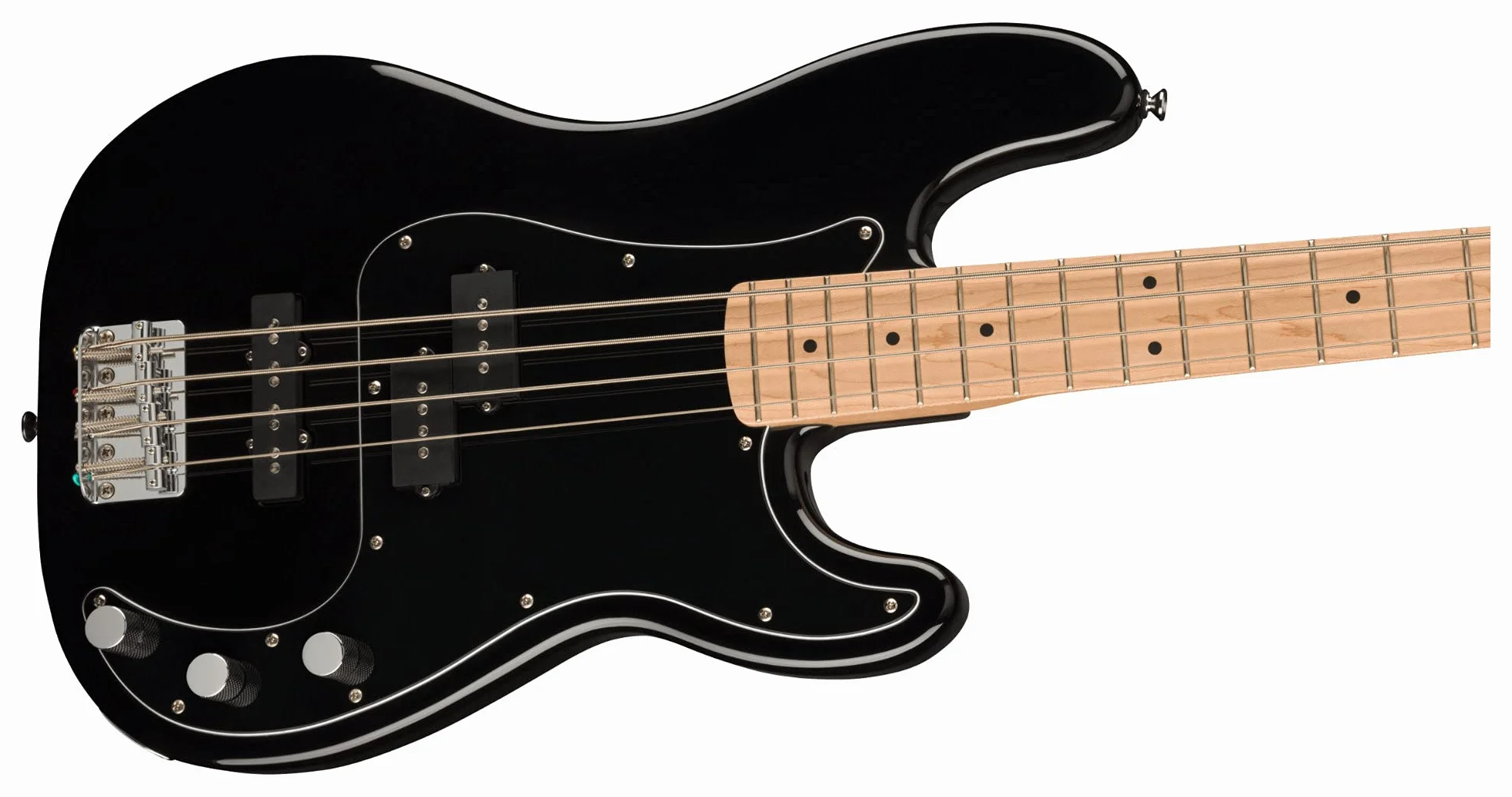 Squier by Fender Affinity Precision Bass Pack, diapasón de arce, negro, bolsa de trabajo, Rumble 15 EU