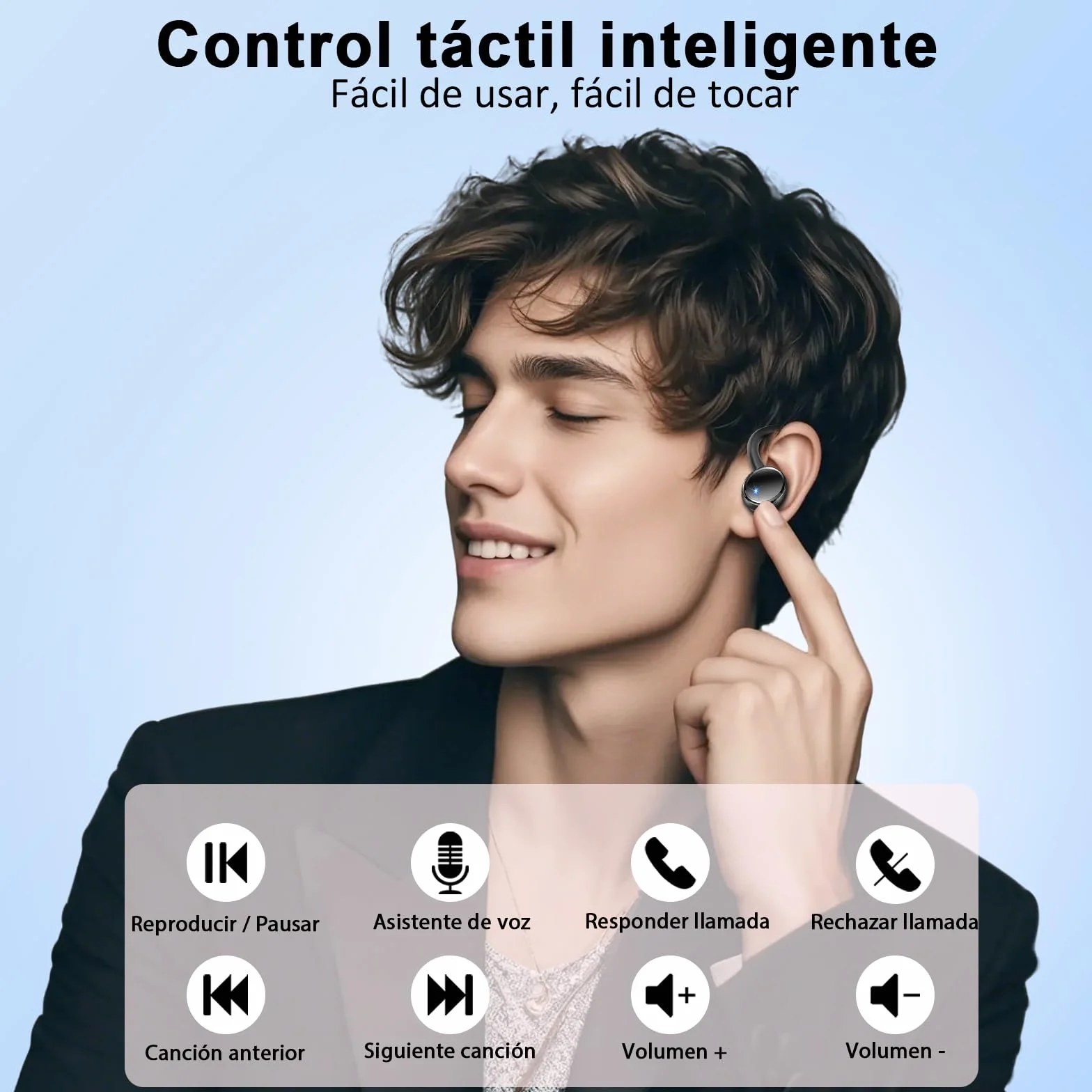 2026 Nueva Auriculares Inalambricos Deportivos, Auriculares Bluetooth 5.4 HiFi Estéreo con 4 HD Mic, 50H Cascos Inalambricos Bluetooth con Cancelacion Ruido ENC, Pantalla LED/IP7 Impermeable Cascos