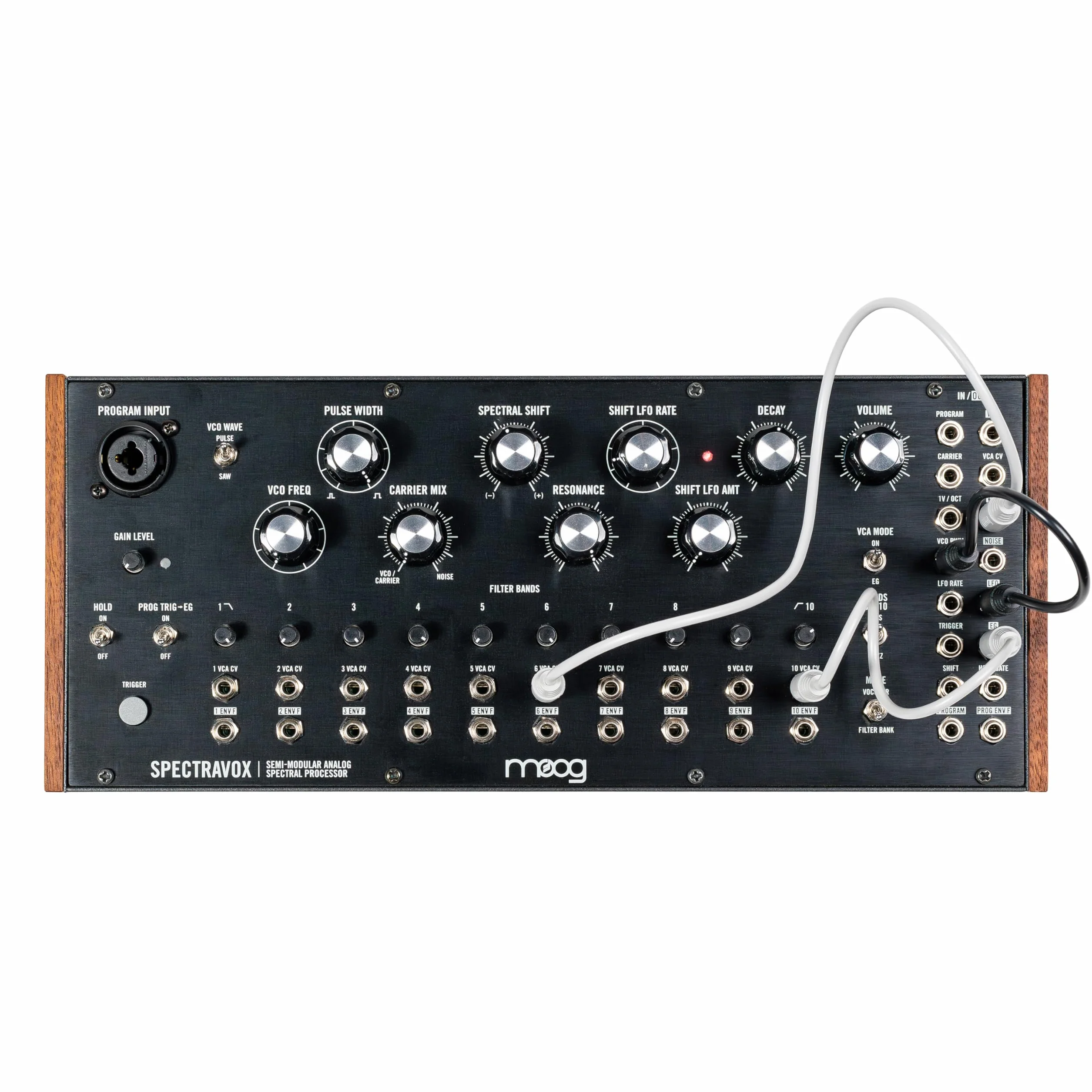 MOOG Spectravox - Procesador Espectral Analógico Semimodular con Banco de Filtros CV/Vocoder, Oscilador Controlado por Voltaje y Salida de Auriculares