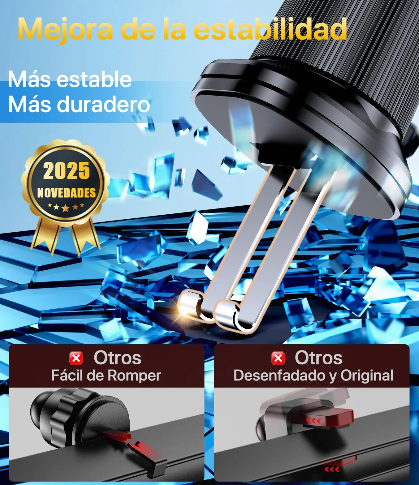 Miracase Soporte Móvil Coche Rotación 360° Compatible Phones 4.0-7.0 Pulgadas