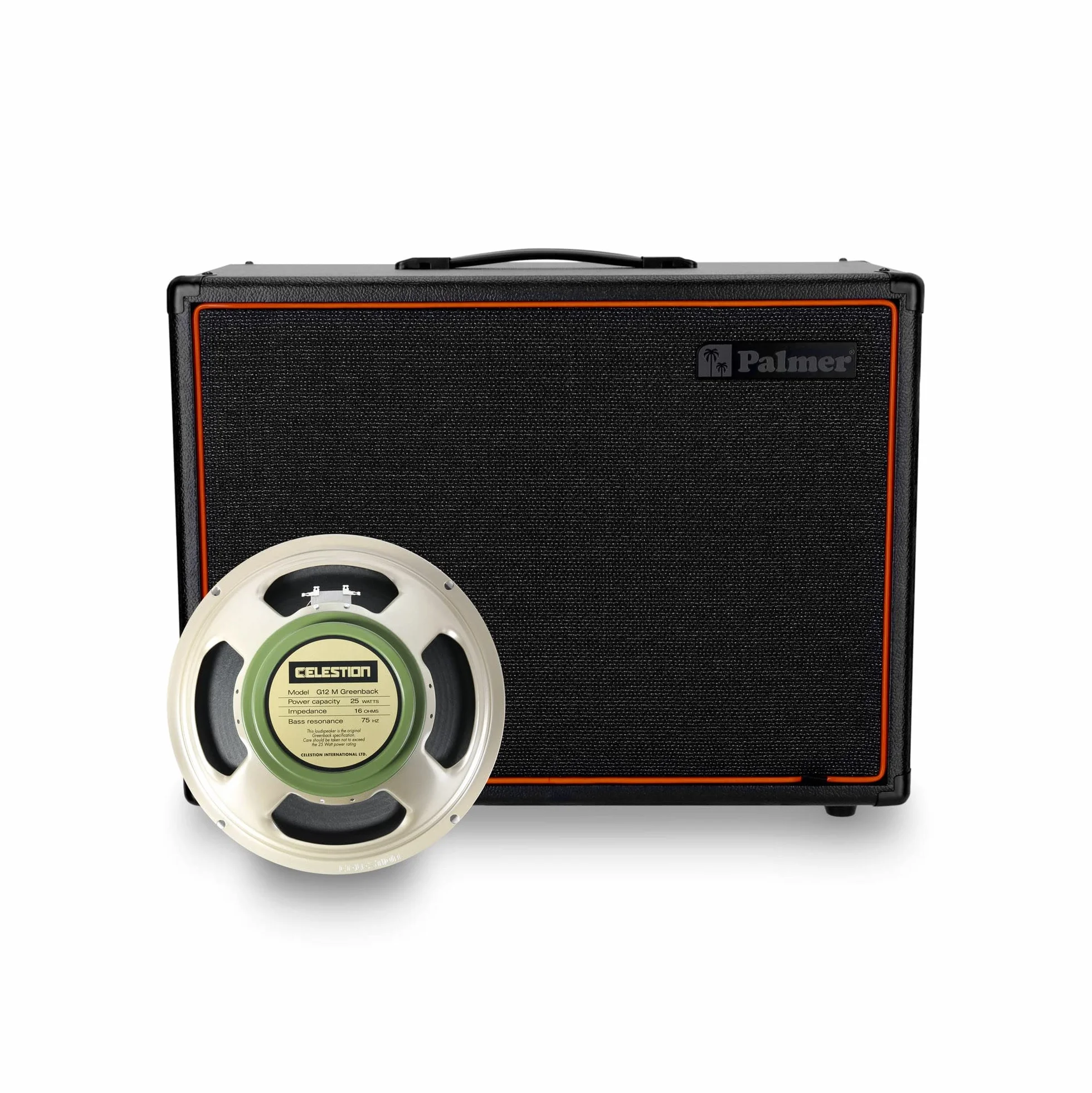 Palmer CAB 112 BX GBK - Caja de altavoces para guitarras con Celestion Greenback 1 x 12, apertura trasera