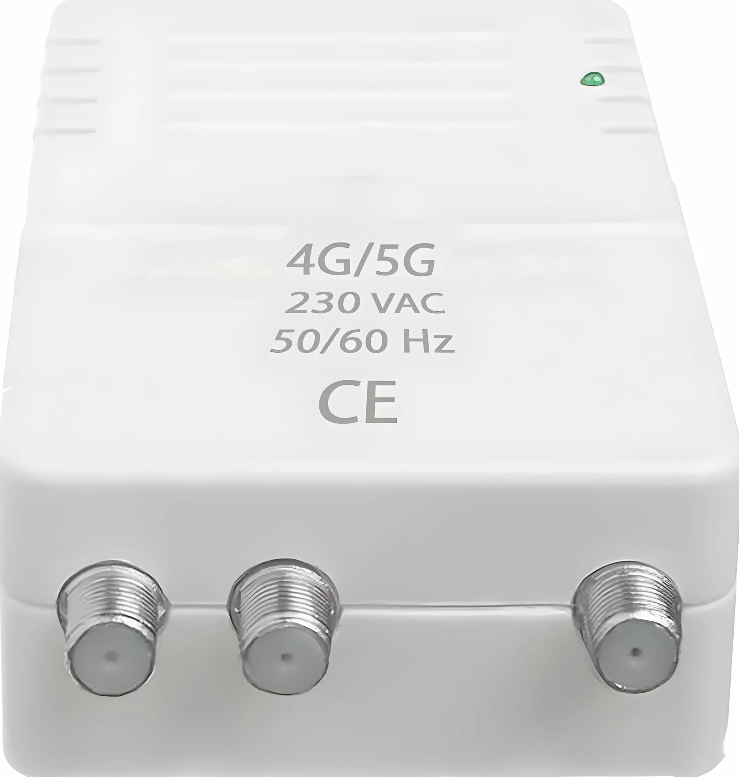 CABLEPELADO - Amplificador Interior de Vivienda UHF/VHF, 12-24db Ajustable, 104dBmV, para Digitale Terrestre DVB-T/T2, con Filtro 5G LTE, 1 Entrada, 2 Salidas