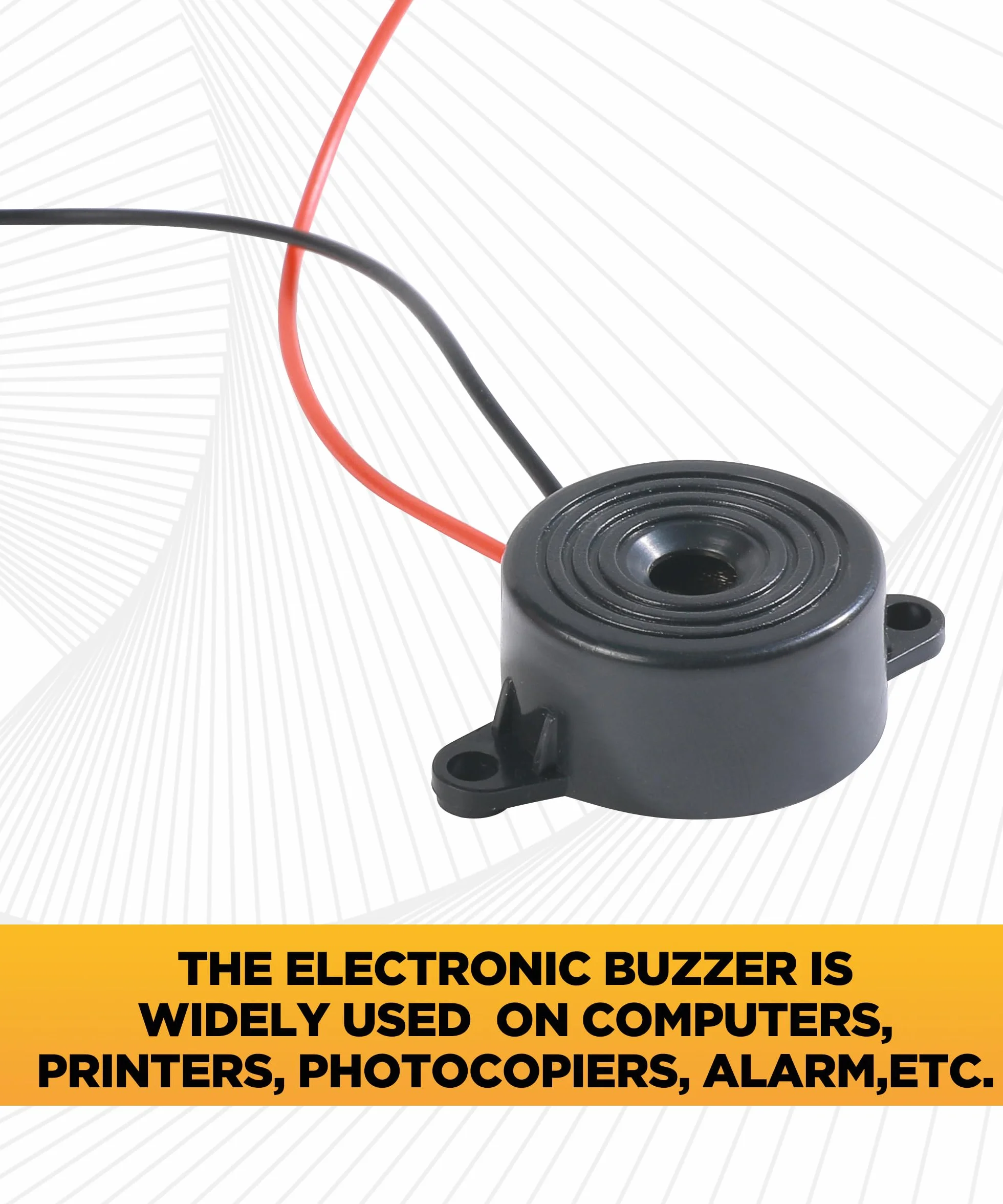 Flaconi 3V-24V Zumbador Electrónico del Coche,Zumbador 12V,Zumbador Piezoeléctrico Active,Zumbador Piezoeléctrico,Zumbador Electrónico 12V de 85dB,Adecuado para Dispositivos Electrónicos Automotrices