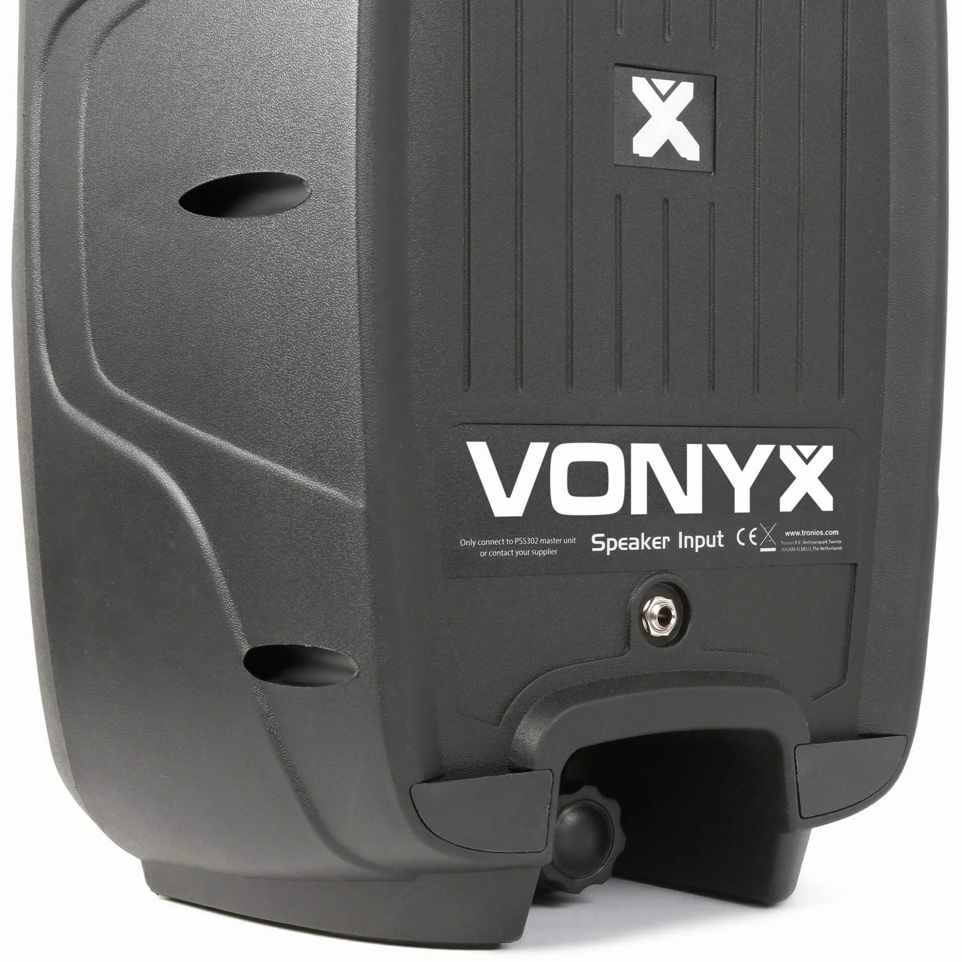 Vonyx PSS302 – Sistema de Sonido Activo 300W con 2 Altavoces 10”, Bluetooth, USB, SD, Mezclador Integrado, Soportes y micrófono, Altavoz portátil Potente para Eventos, Fiestas y DJ, Color Negro