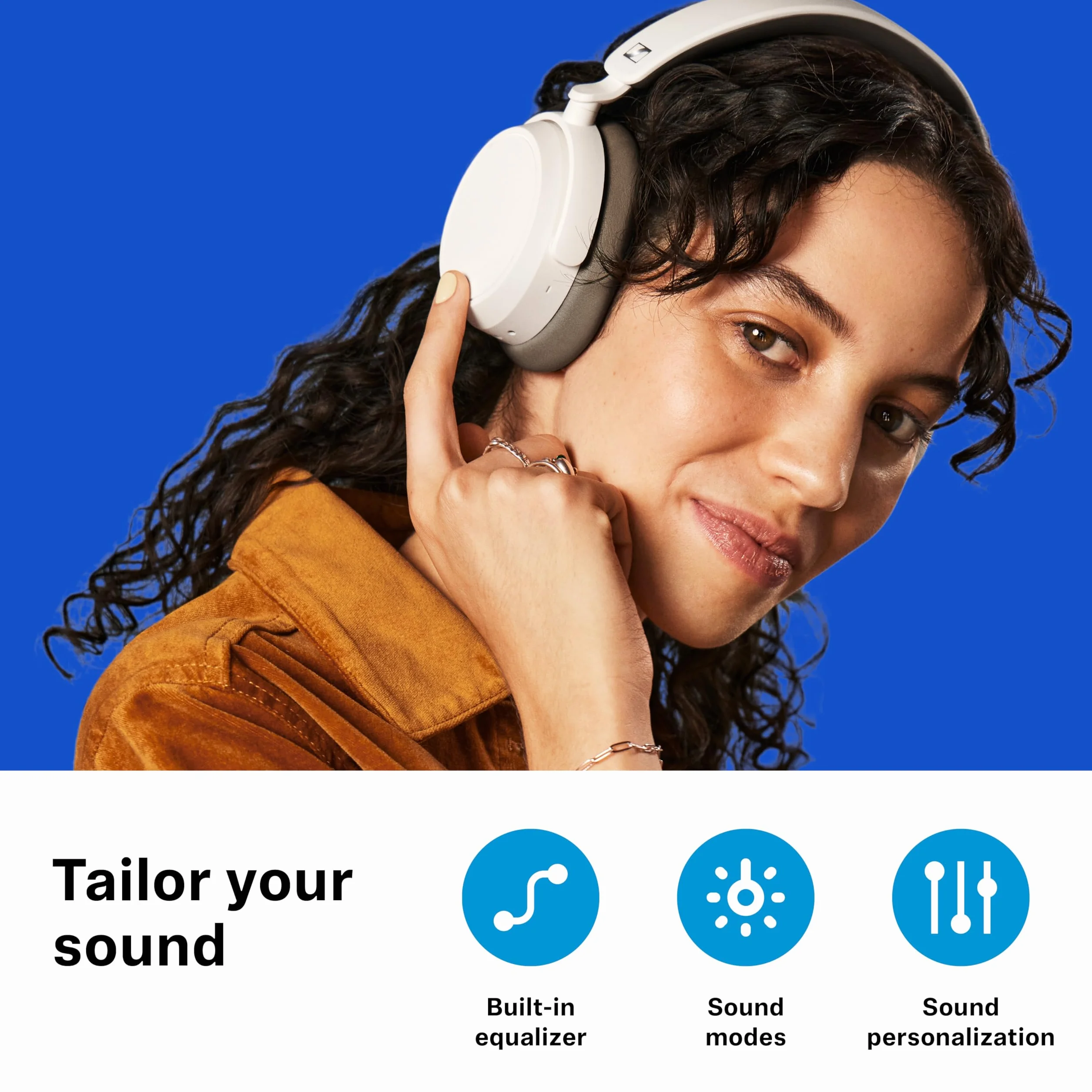 Sennheiser ACCENTUM Plus Wireless Auriculares con Bluetooth - Audio función de Carga rápida, autonomía de 50 Horas y cancelación de Ruido Activa híbrida adaptativa - Negro