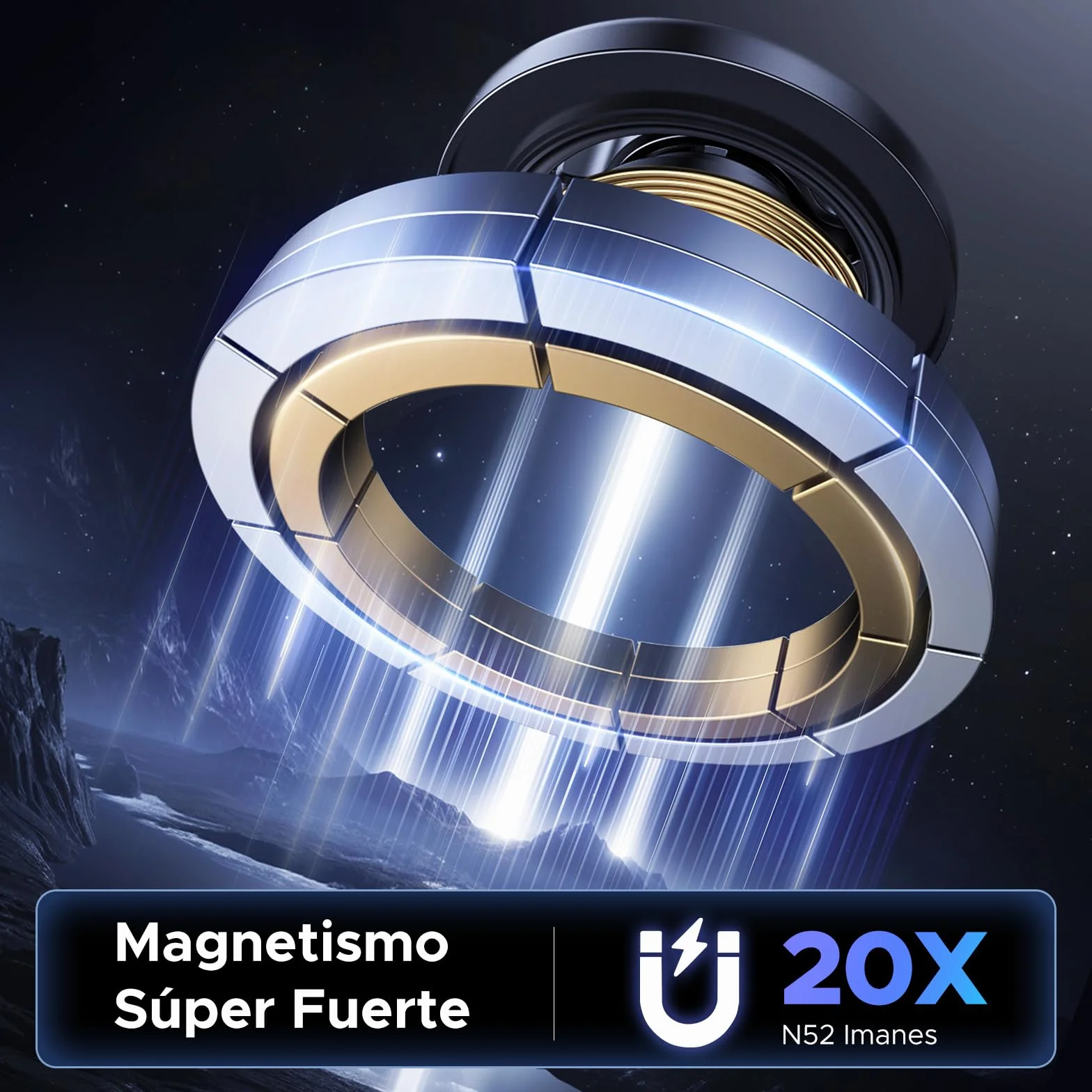 UGREEN Soporte Móvil Coche MagSafe 360° Rotación Compatible iPhone 17 Pro Max Air 16 15 14 Galaxy S25 S24 Negro