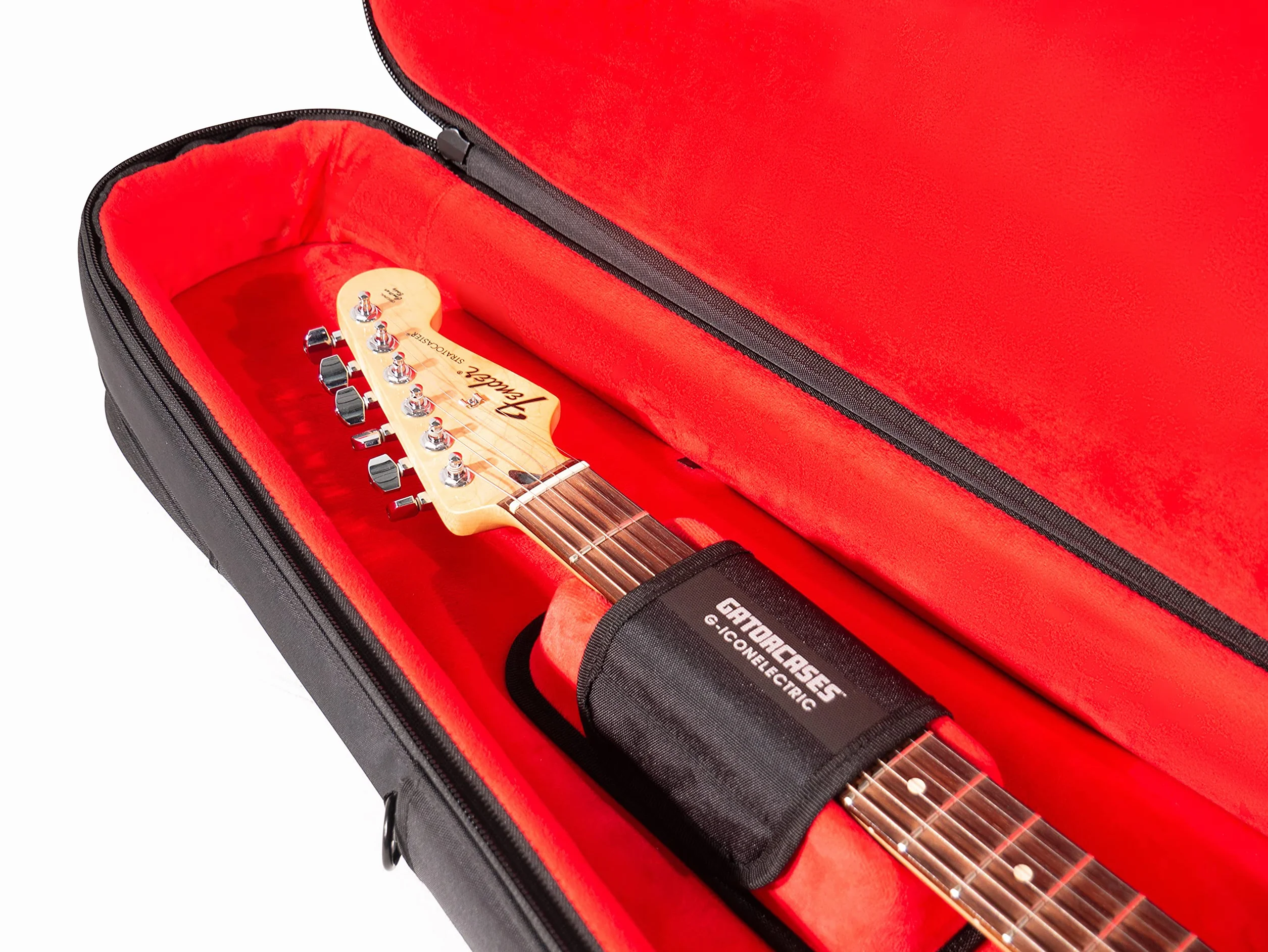 Gator Cases ICON Series Premium Gig Bag resistente a la intemperie para guitarras eléctricas con cremallera TSA; Negro (G-ICONELECTRIC)