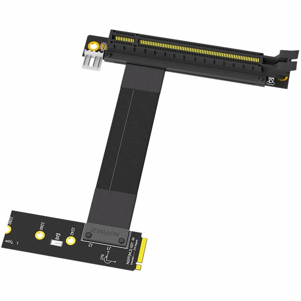 Cable Elevador M.2 NVME A PCIE X16 Adaptador Cable de Extensión de Gráficos 90 Grados PCI Express 3.0 16X A M Key Cable Elevador A
