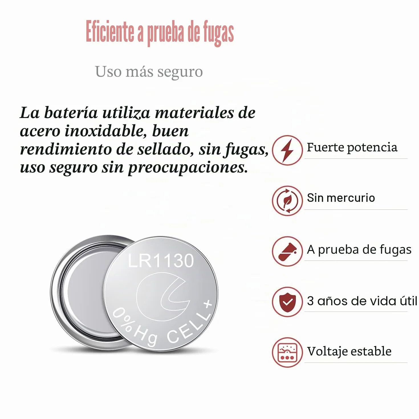 Pilas de botón LR1130 AG10 1,5 V alcalina 20 Unidades LR54