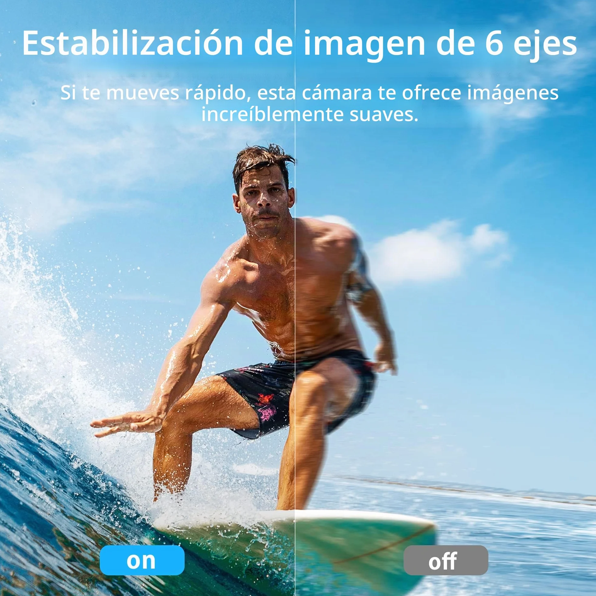 AKASO Brave 7 Cámara Deportiva 4K con Tarjeta de Memoria microSDXC de 128GB Cámara de Acción 20MP WiFi Camara Acuatica Sumergible Doble Pantalla EIS Control Remoto Control de Voz 2x1350mAh Baterías