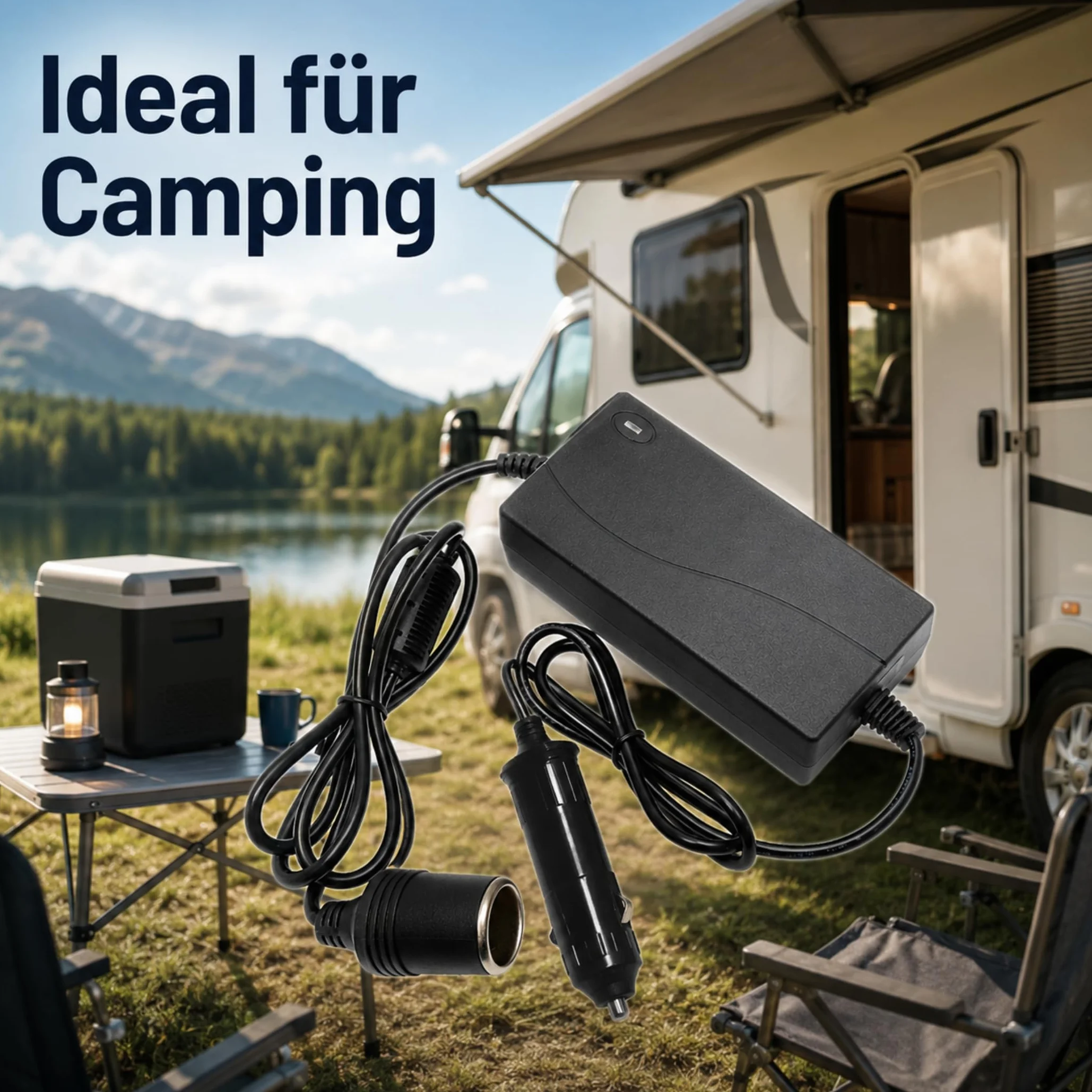 J40CS - Transformador de tensión de 24 V a 12 V, 120 W, Negro, para coche, camión, autobús y otros vehículos