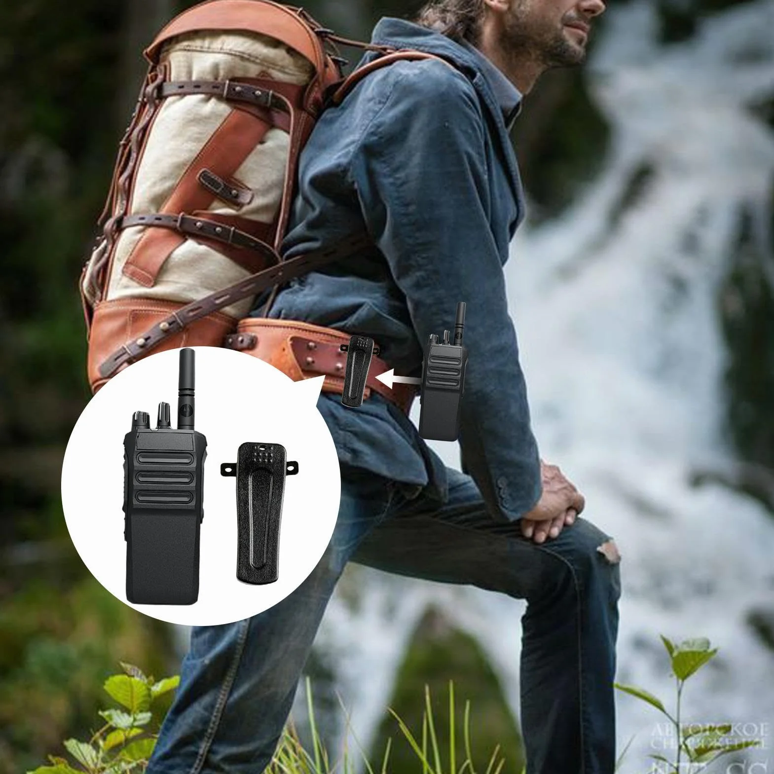 Clip Fijo de Repuesto para Walkie Talkies, Ligero para Logística Construcción Seguridad