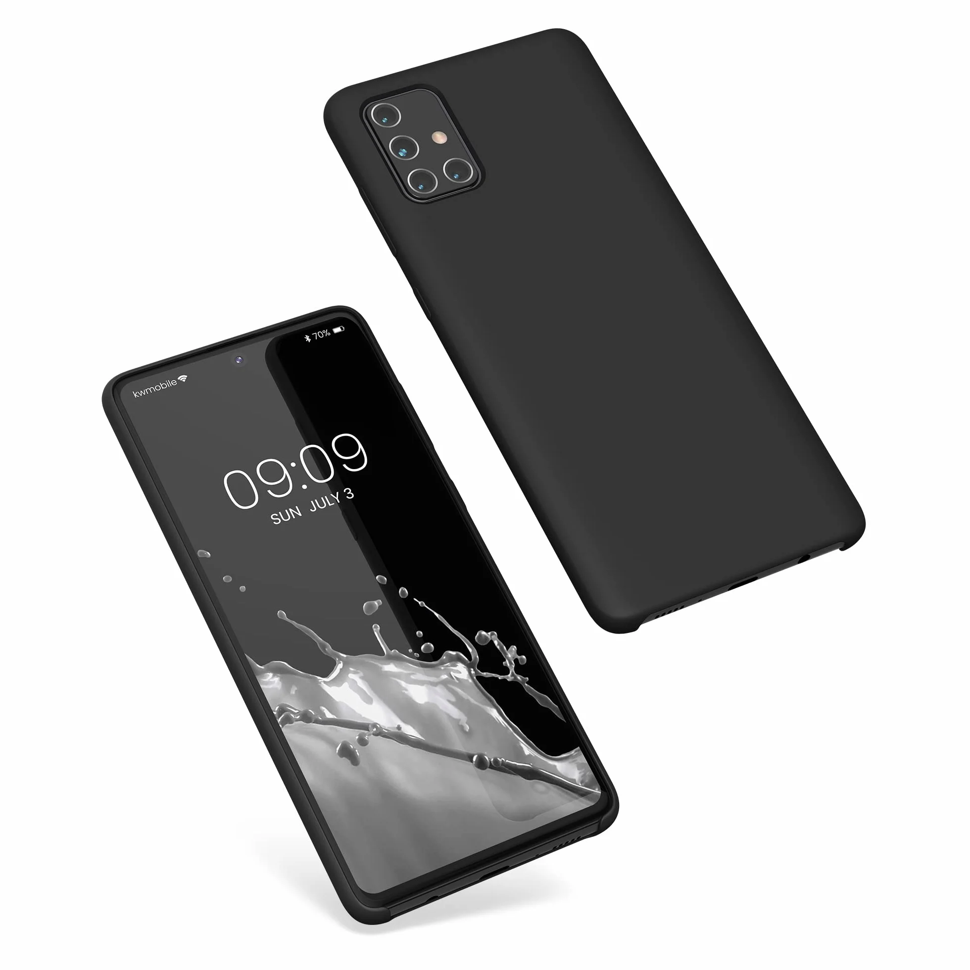kwmobile Carcasa Compatible con Samsung Galaxy A71 Funda - TPU y Silicona antigolpes - Negro