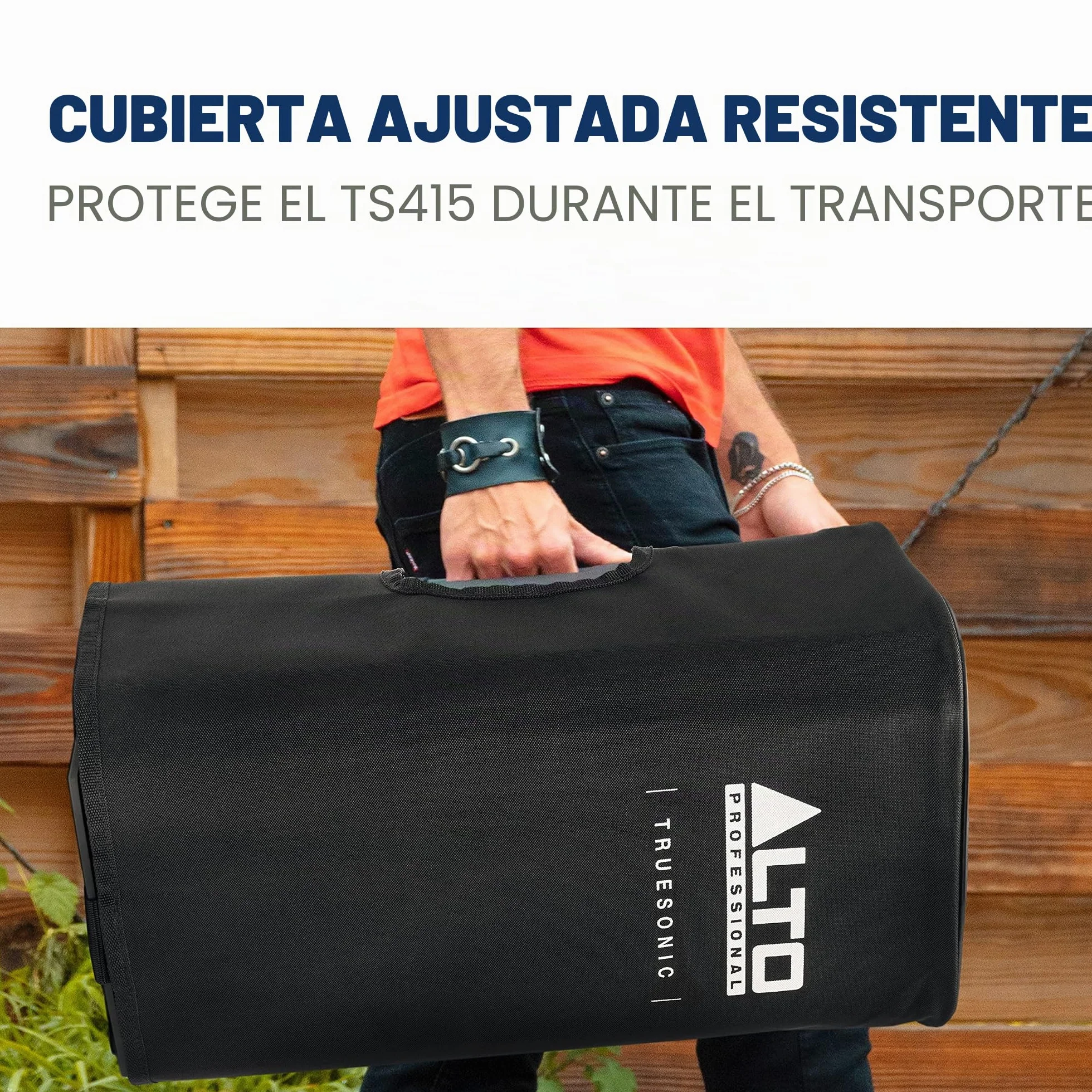 ALTO Funda Deslizante Duradera Para el Altavoz Autoamplificado TS415 Con Forro de Nailon y Acceso Mediante Asa de Acceso