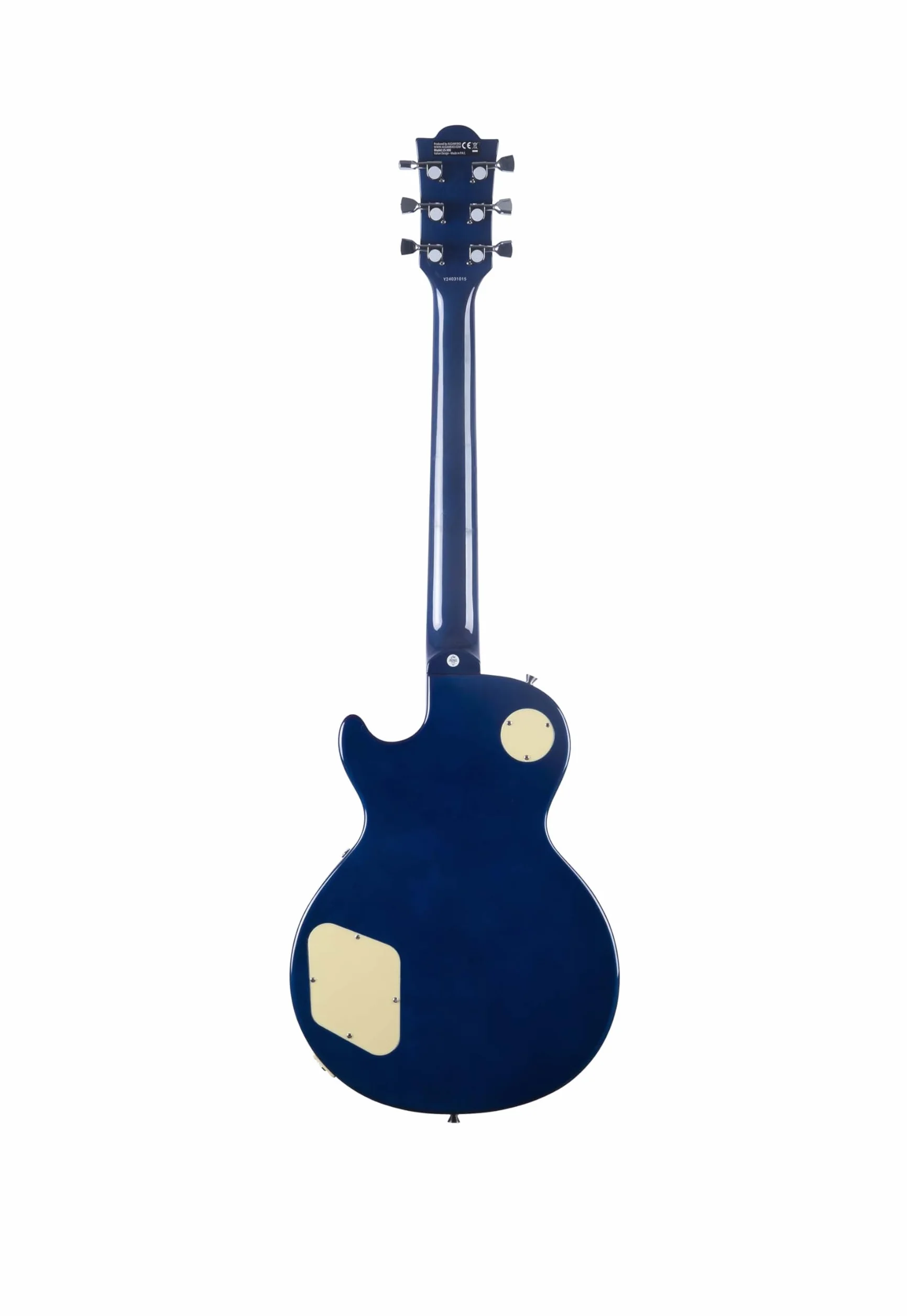 EKO GUITARS – Guitarra Eléctrica LS-300, Cuerpo de Álamo, Mástil de Arce, Diapasón de WPC, 2 Pastillas Humbucker, Puente Tune-O-Matic, 22 Trastes, Color Blue Quilted