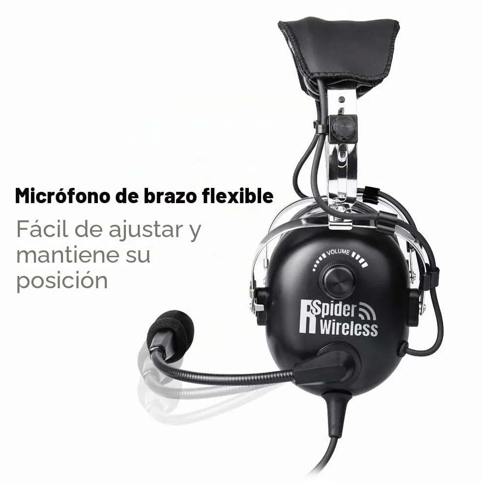 PNR Aviation Casco de Aviación para Pilotos con Reducción Pasiva de Ruido y Funda de Transporte