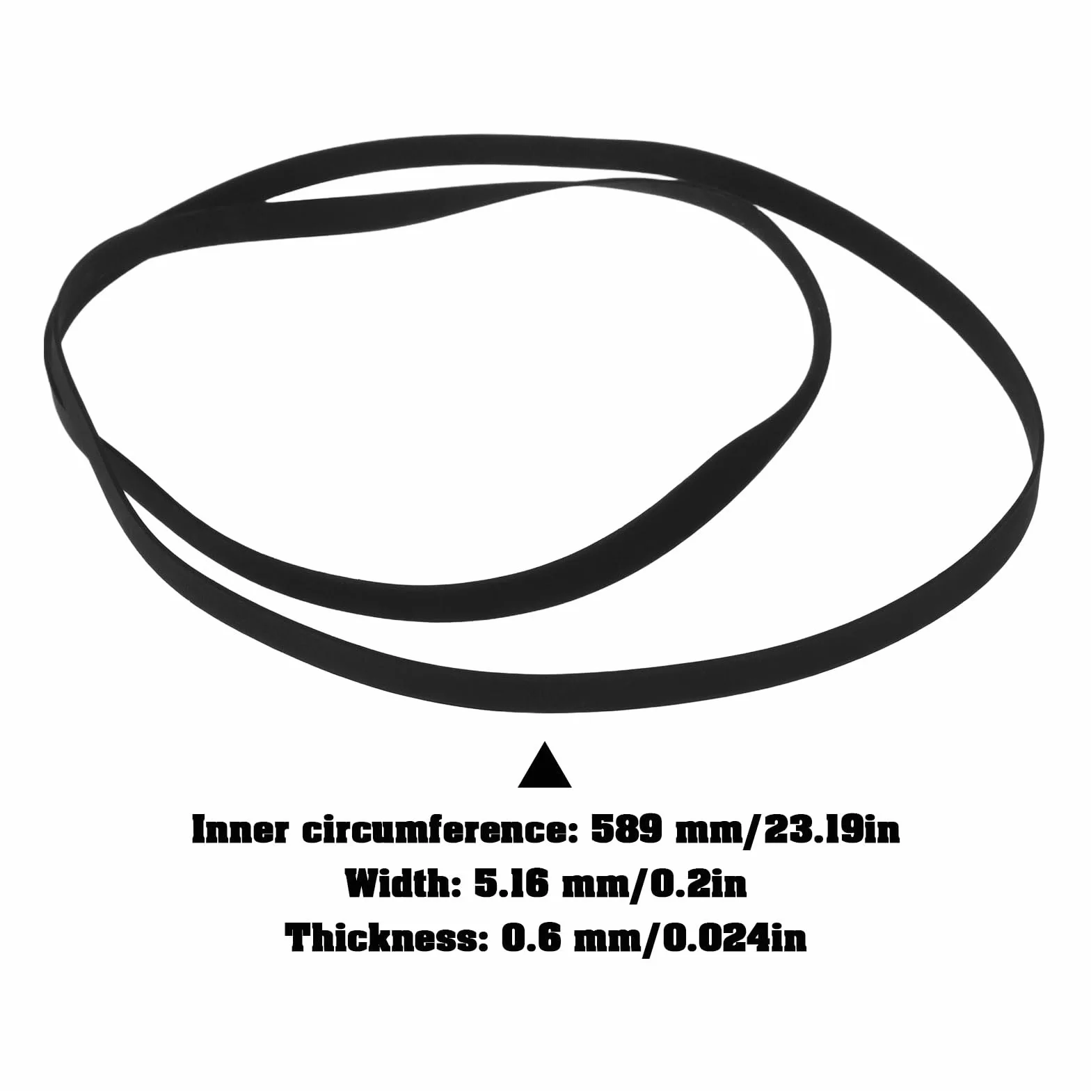 Correa Plana de Plato de Tocadiscos de Goma 589 x 5.16 x 0.6 mm Compatible Sony PS-LX300H LX-300