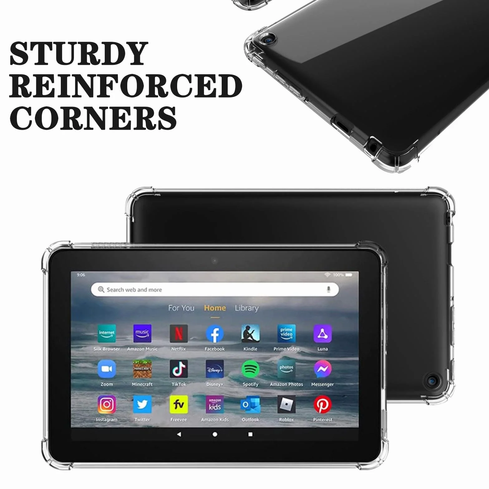 Funda transparente para Kindle de 11ª generación 2022 de 6 pulgadas, funda transparente de TPU suave, ultra delgada, protección ligera y duradera