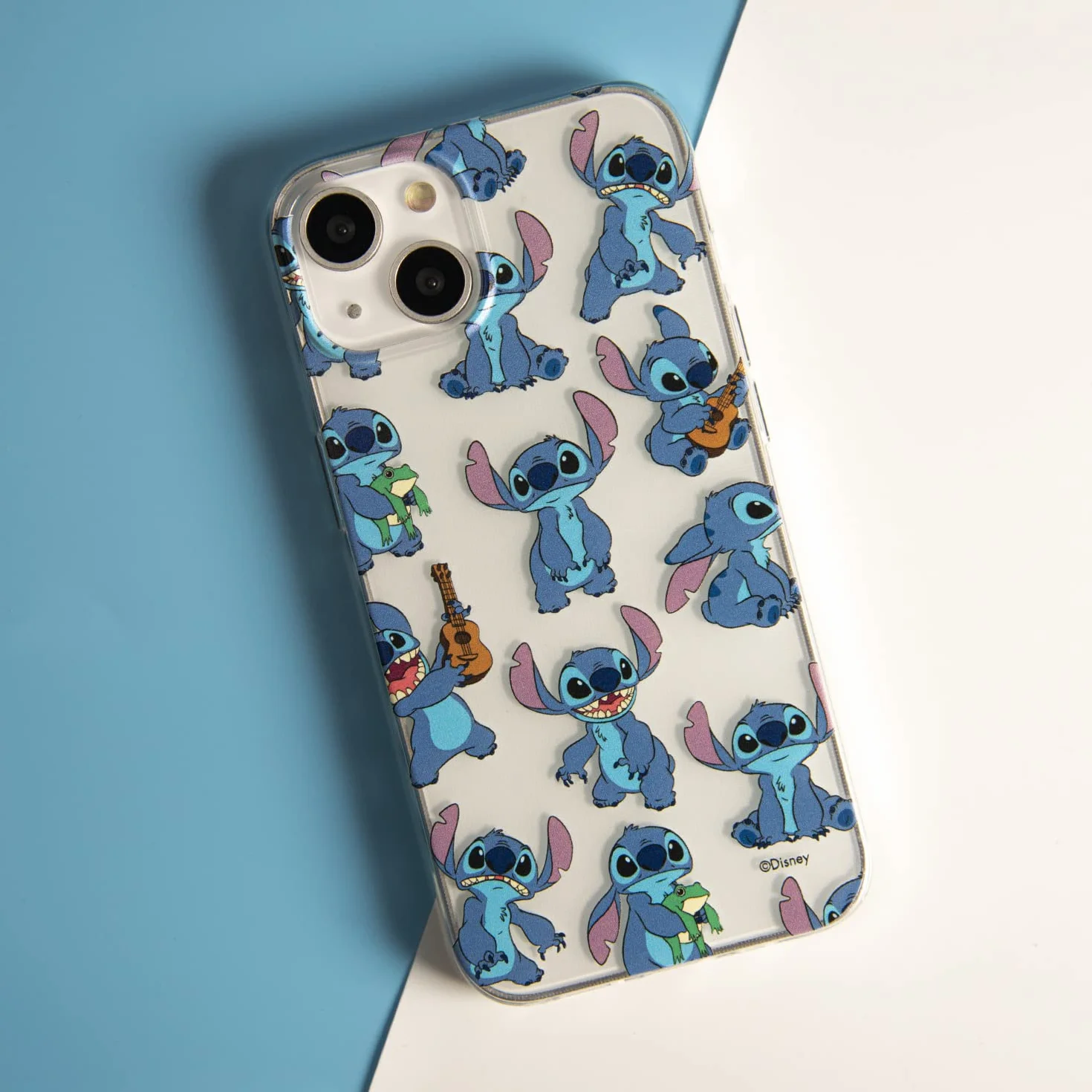 Funda para Vivo Y21S - Y33s - Y21 Oficial de Lilo & Stitch Patron Transparente para Proteger tu móvil. Carcasa para Vivo Y21S de Silicona Flexible con Licencia Oficial de Disney