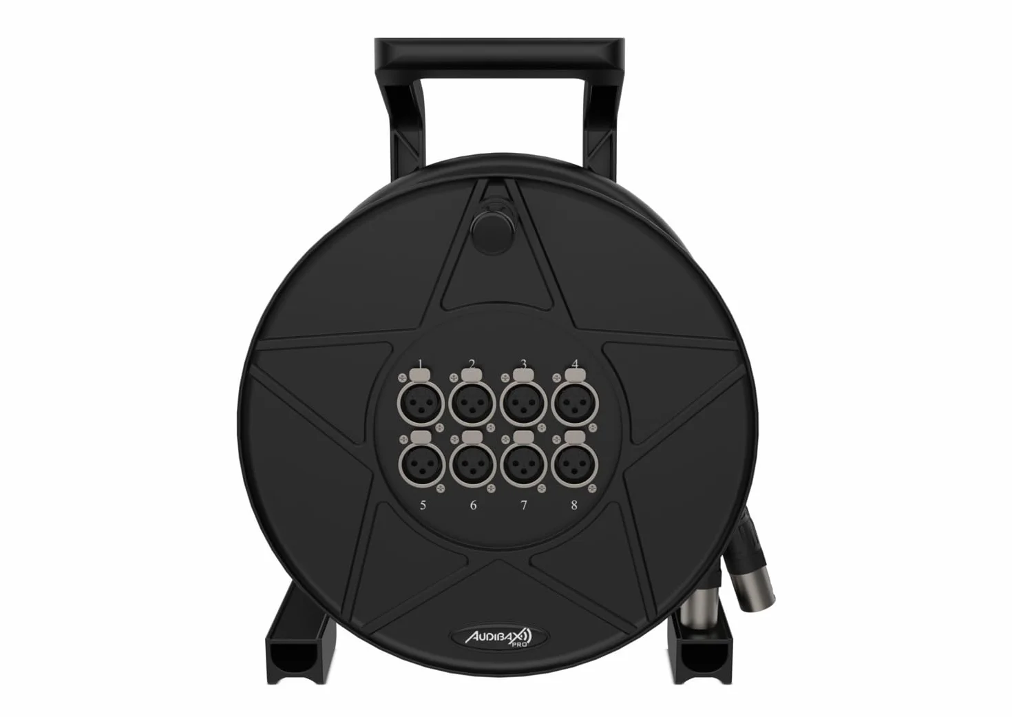 Audibax Pro MC XLR 8815 Drum Pro Carrete Escenario 15 Metros 8 XLR Macho