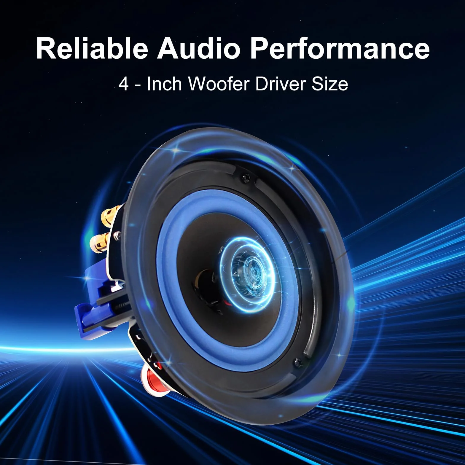 STUDIOFINIX Altavoces de techo Bluetooth 10 cm 320 W 2 vías 4 unidades empotrados