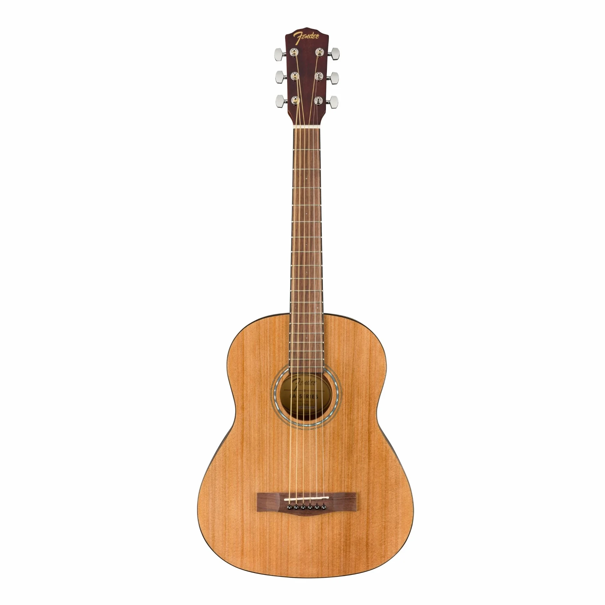 Fender FA-15 Guitarra Acústica, Escala 3/4 de Acero, Natural, con Estuche de Transporte