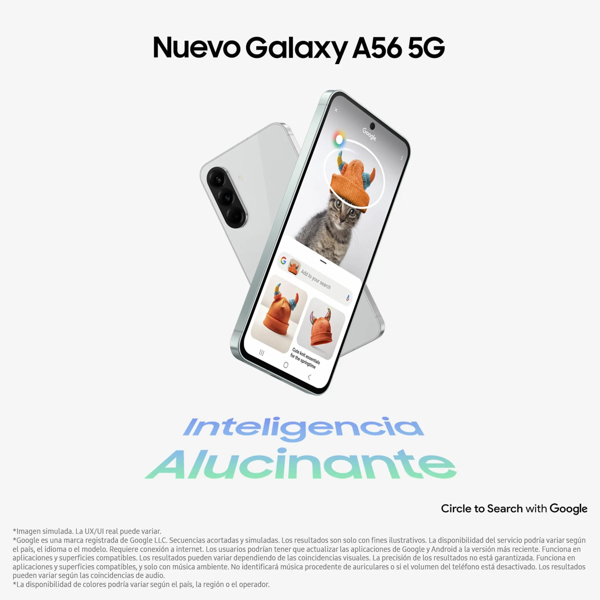 Samsung Galaxy A56 5G 256GB, Teléfono Móvil, 8GB RAM, 50MP Cámara, Negro, Garantía del Fabricante 3 Años + 1 Año Extra